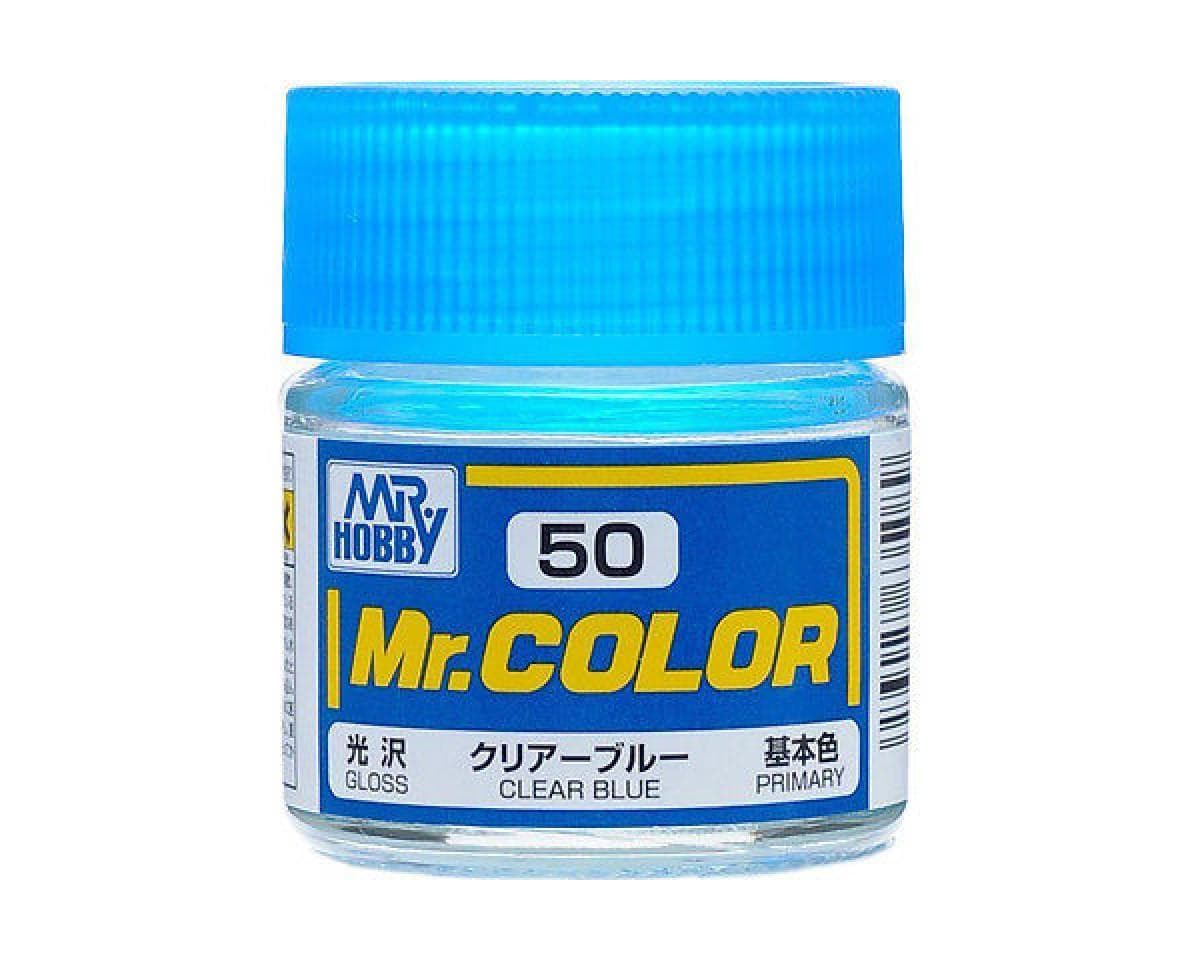 GSI Creos Mr. Hobby C50 Gloss Clear Blue Acrylic Hobby Paint (10ml)