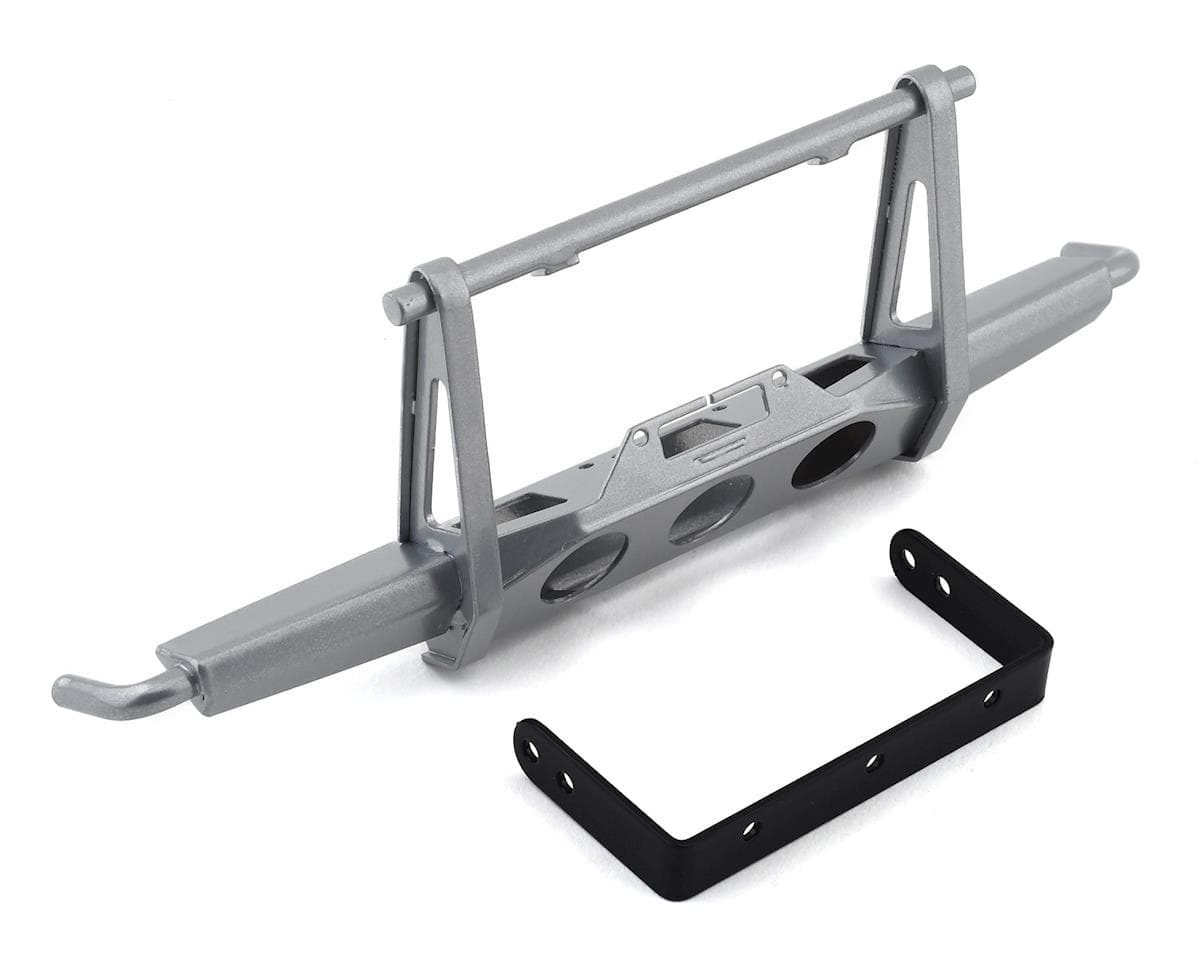 RC4WD CChand Vanquish VS4-10 Origin Shirya Front Winch Bumper (Silver) w/Round Light Buckets