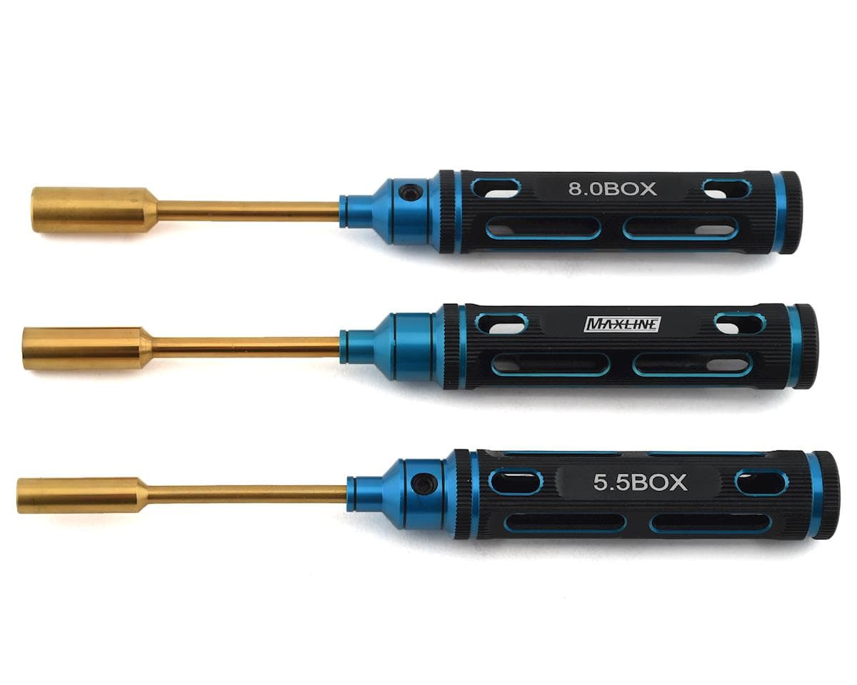 Maxline R/C Products 3-Piece Metric Elite Nut Driver Set (5.5, 7.0, 8.0mm)