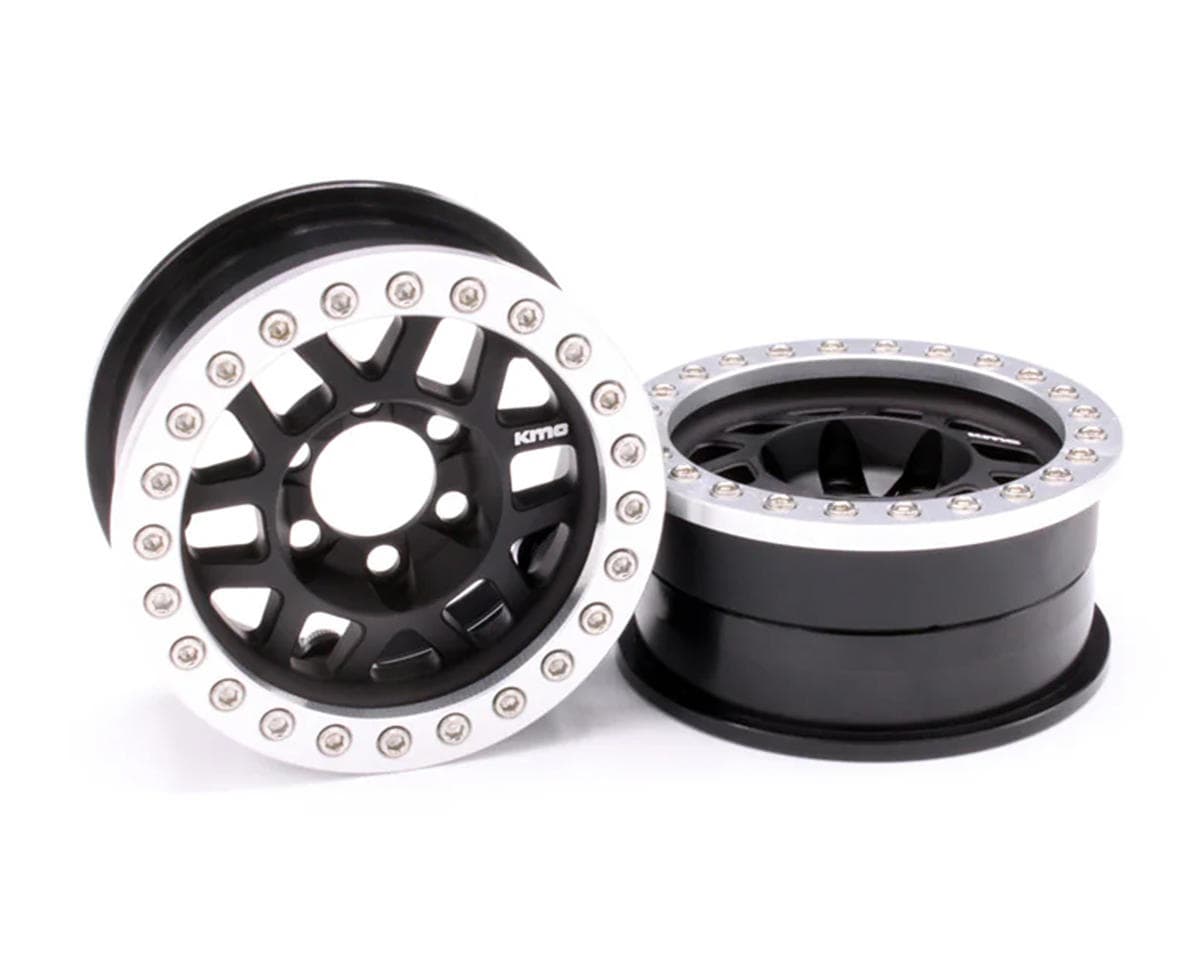 Vanquish Products 1.9" KMC XD229 Machete V2 CNC Aluminum Crawler Beadlock Wheels (Black) (2)
