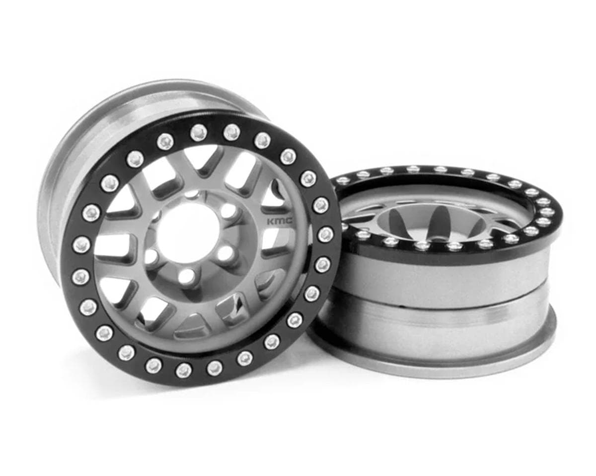 Vanquish Products 1.9" KMC XD229 Machete V2 CNC Aluminum Crawler Beadlock Wheels (Clear) (2)