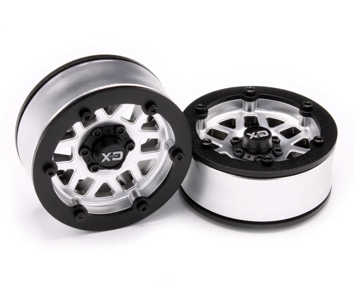 Incision KMC XD229 Machete 1.9" Plastic Beadlock Wheels (2) (Satin Silver)