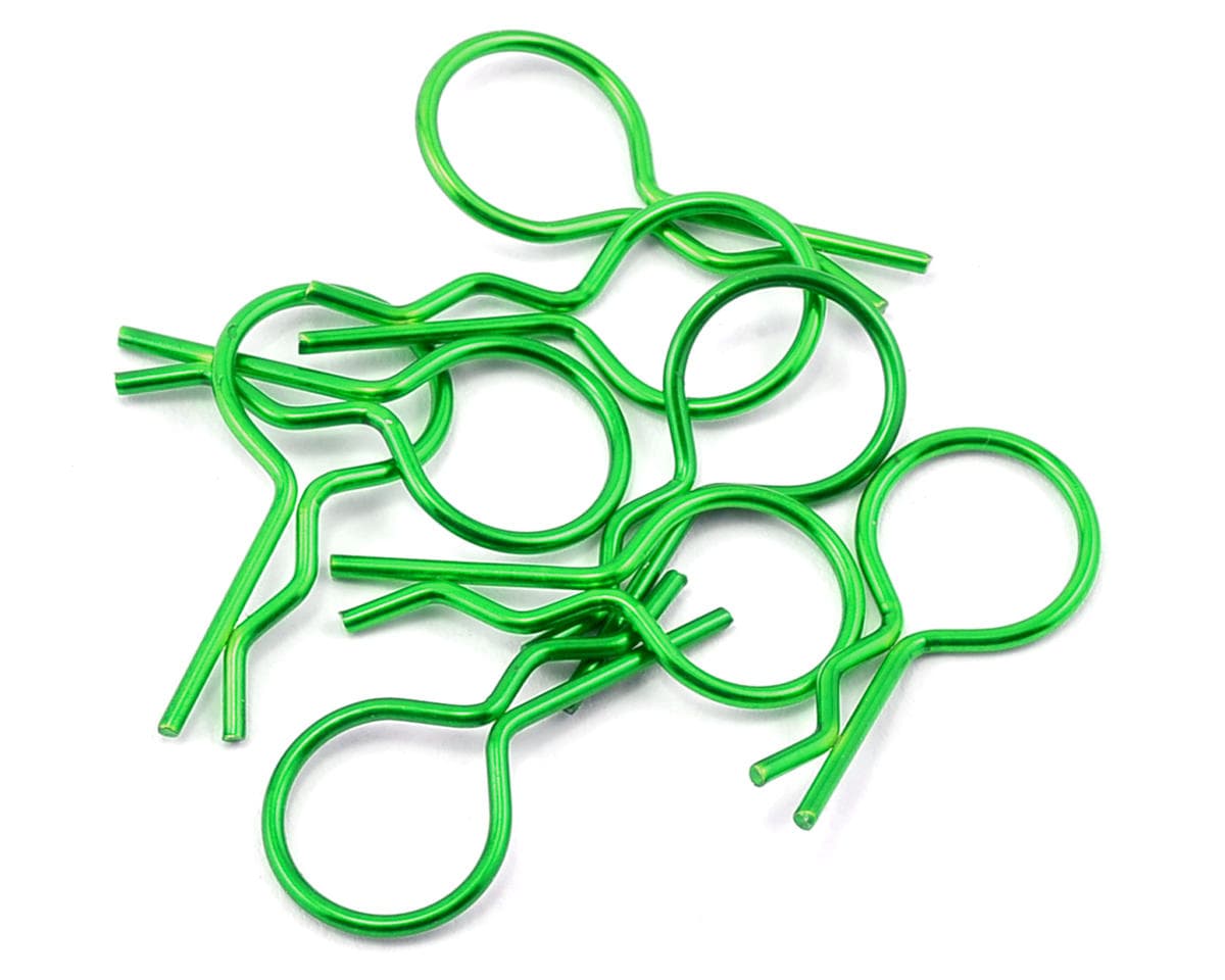 Core-RC 1/10 Scale Big Body Clip (Metallic Green) (8)
