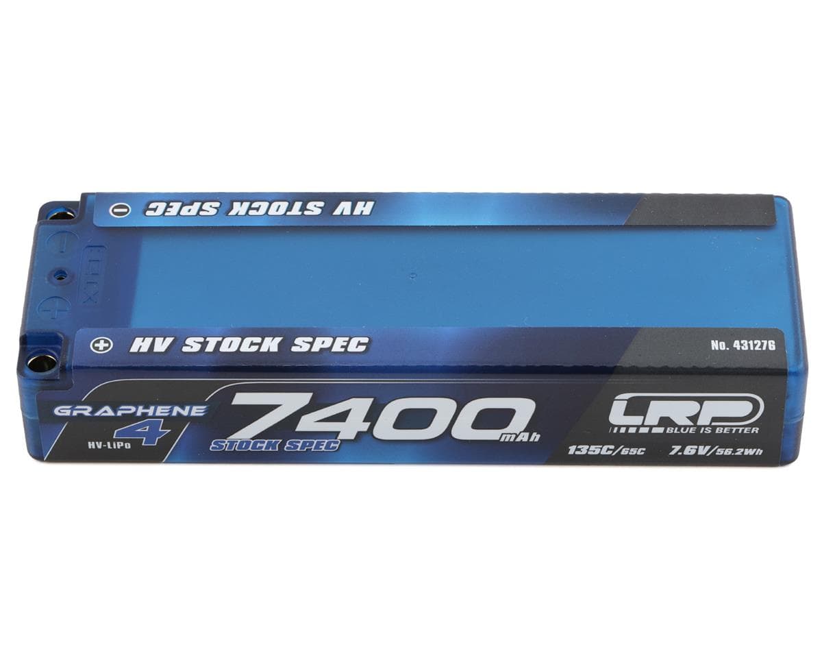 LRP 2S 135C Graphene-4 HV LiPo Battery (7.6V/7400mAh) w/5mm Connectors (ROAR/EFRA Approved)