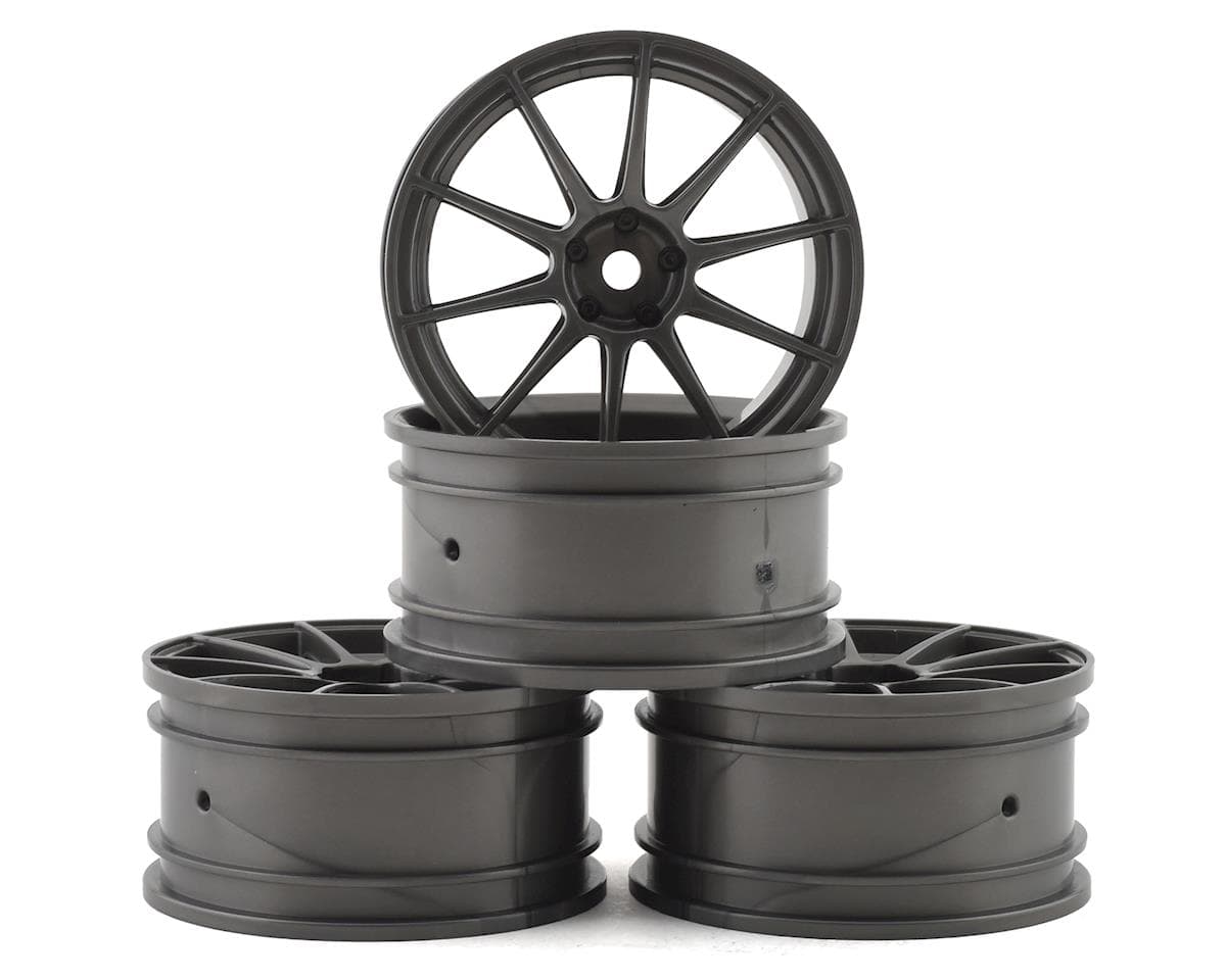 MST Silver grey 5H wheel (+1) (4) (1mm Offset) w/12mm Hex