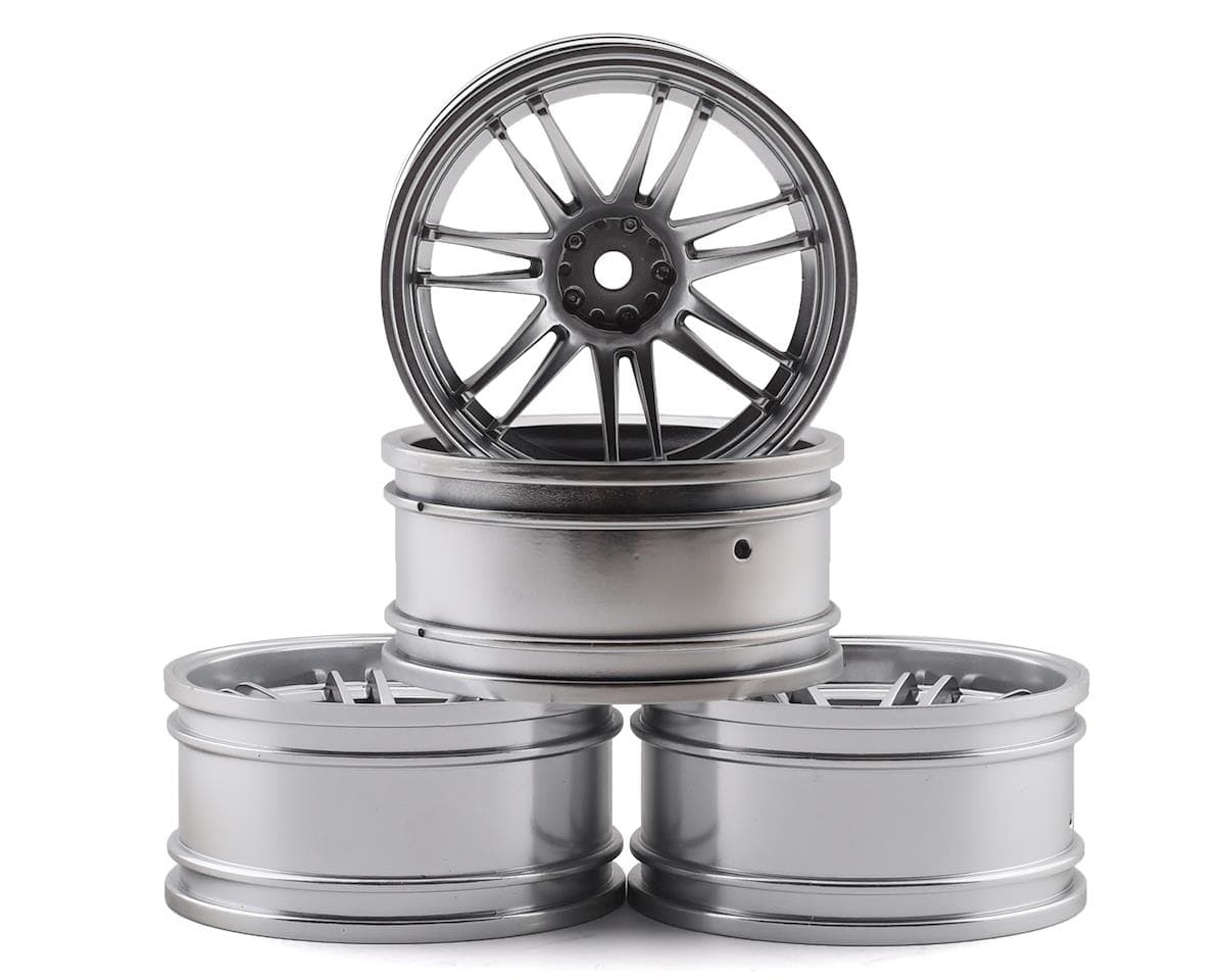 MST RE30 Wheel Set (Flat Silver) (4) (10mm Offset) w/12mm Hex