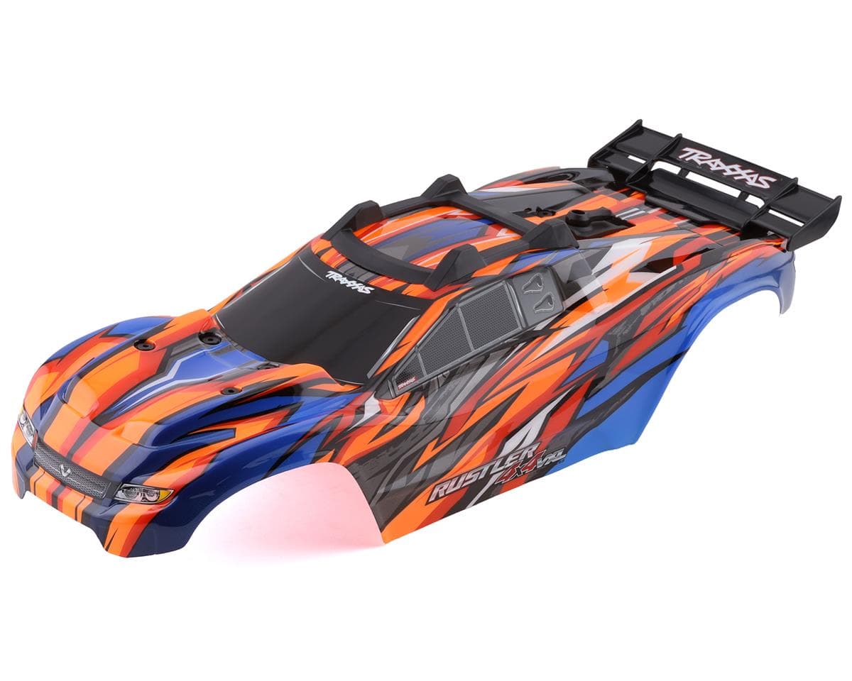 Traxxas Rustler 4X4 VXL Pre-Painted Body w/Clipless Mounting (Orange)