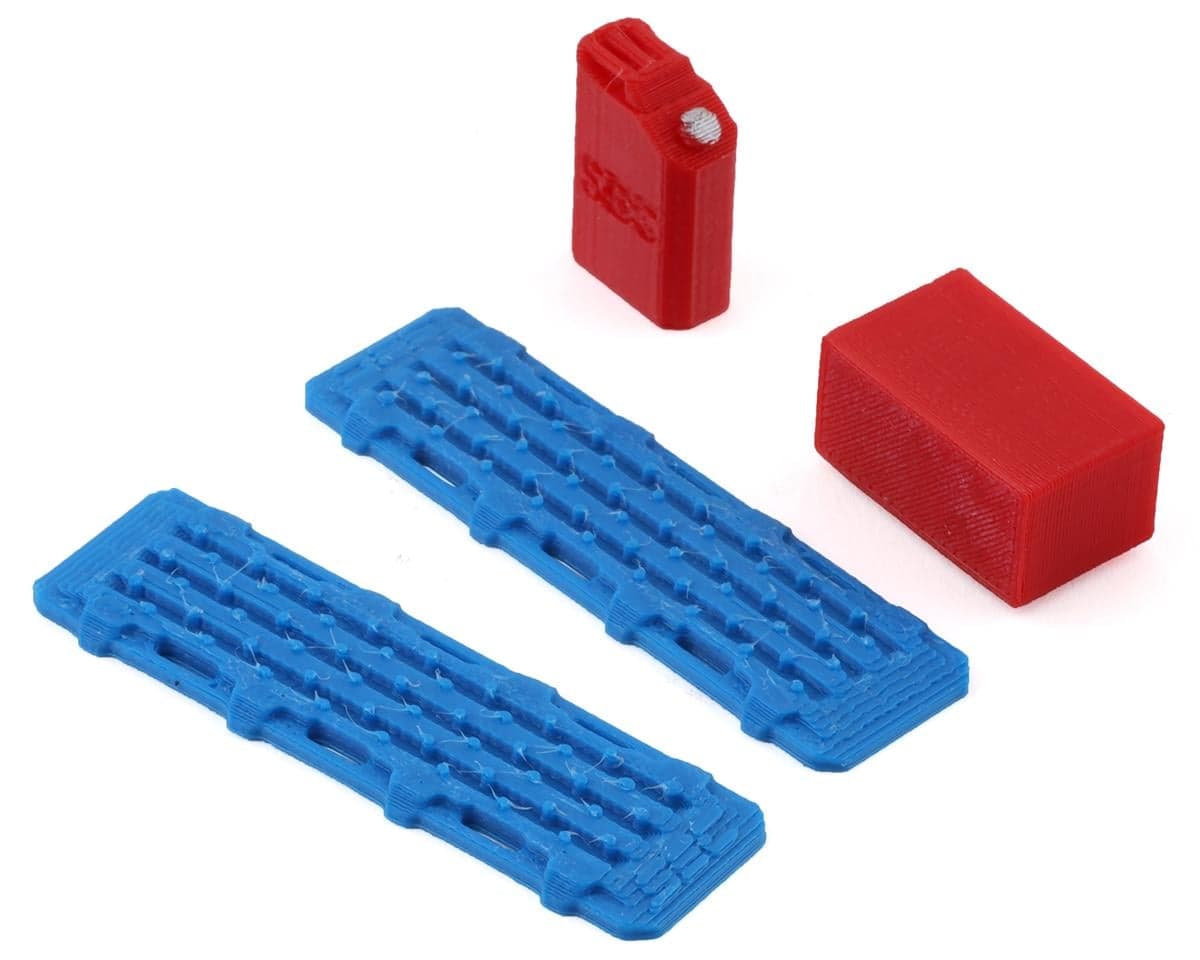 Scale By Chris 1/24 Scale Combo Pack 5 w/Red Tool Box, Jerry Can, Blue Sand Ramps