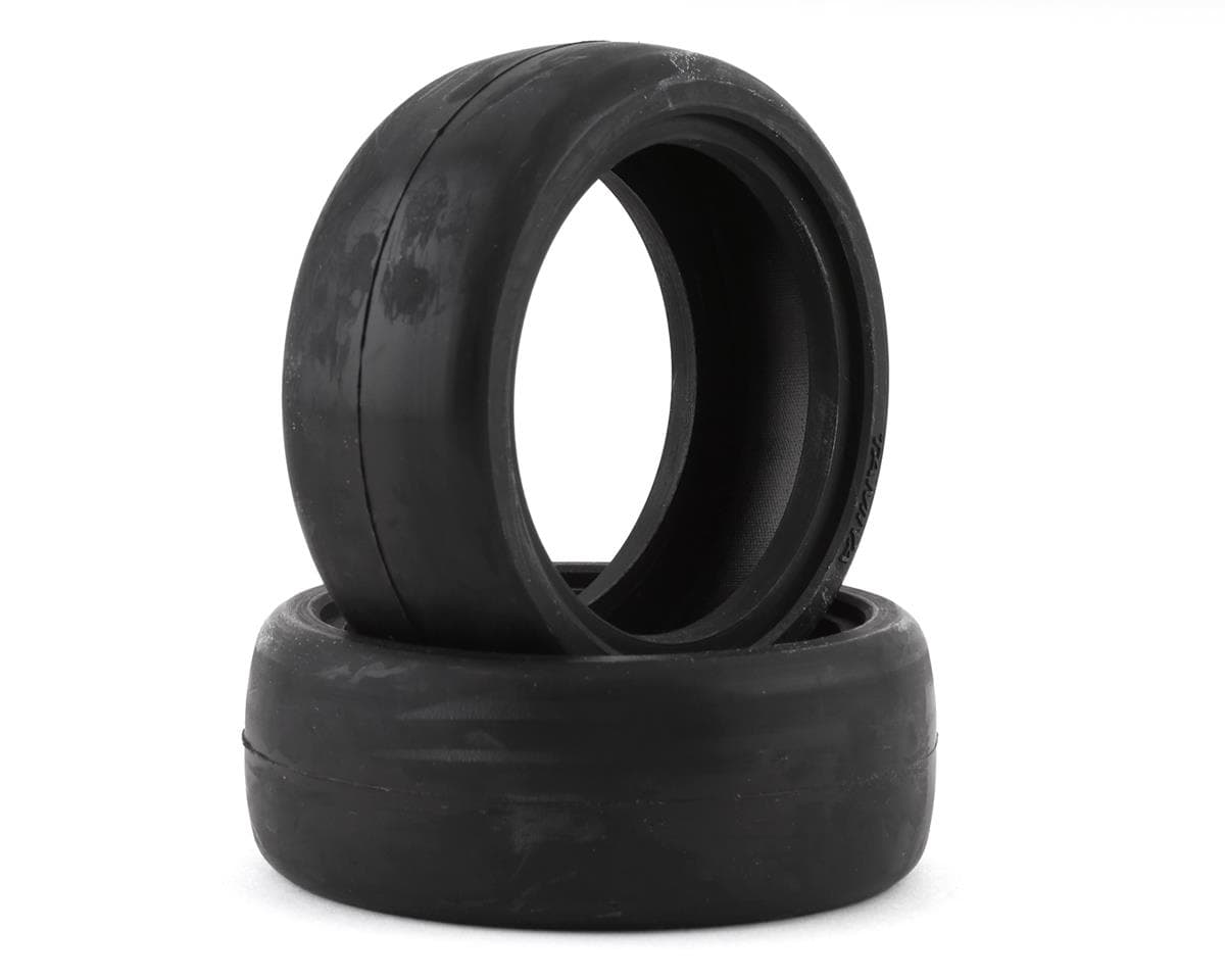 Tamiya Reinforced Rubber 1/10 TC Racing Tires (24mm) (2) (Hard)