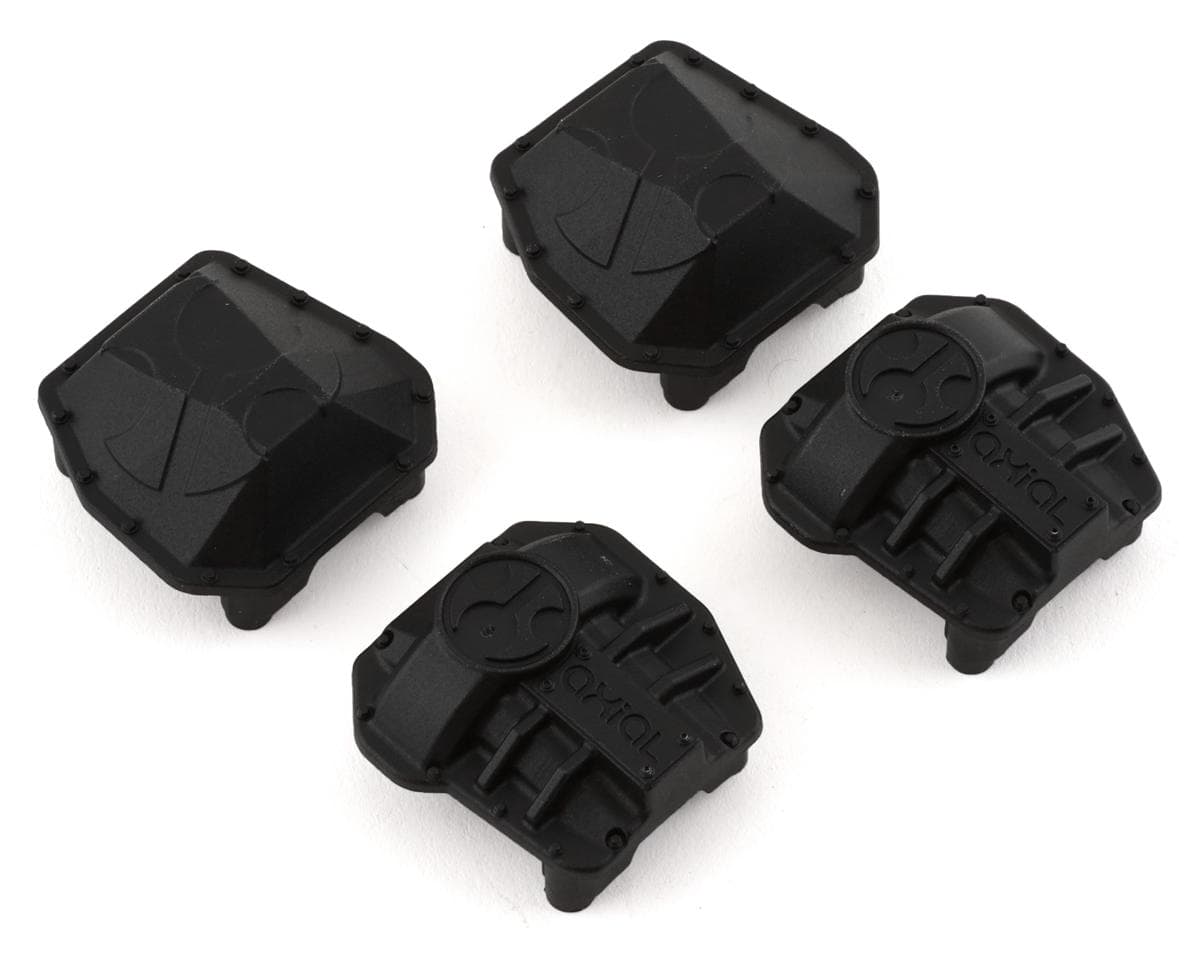 Axial SCX10 Pro AR45P/AR45 Differential Covers (Black) (4)