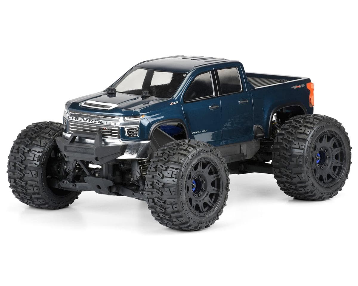 Pro-Line 2021 Chevy Silverado 2500 HD Monster Truck Body (Clear) for Traxxas Maxx