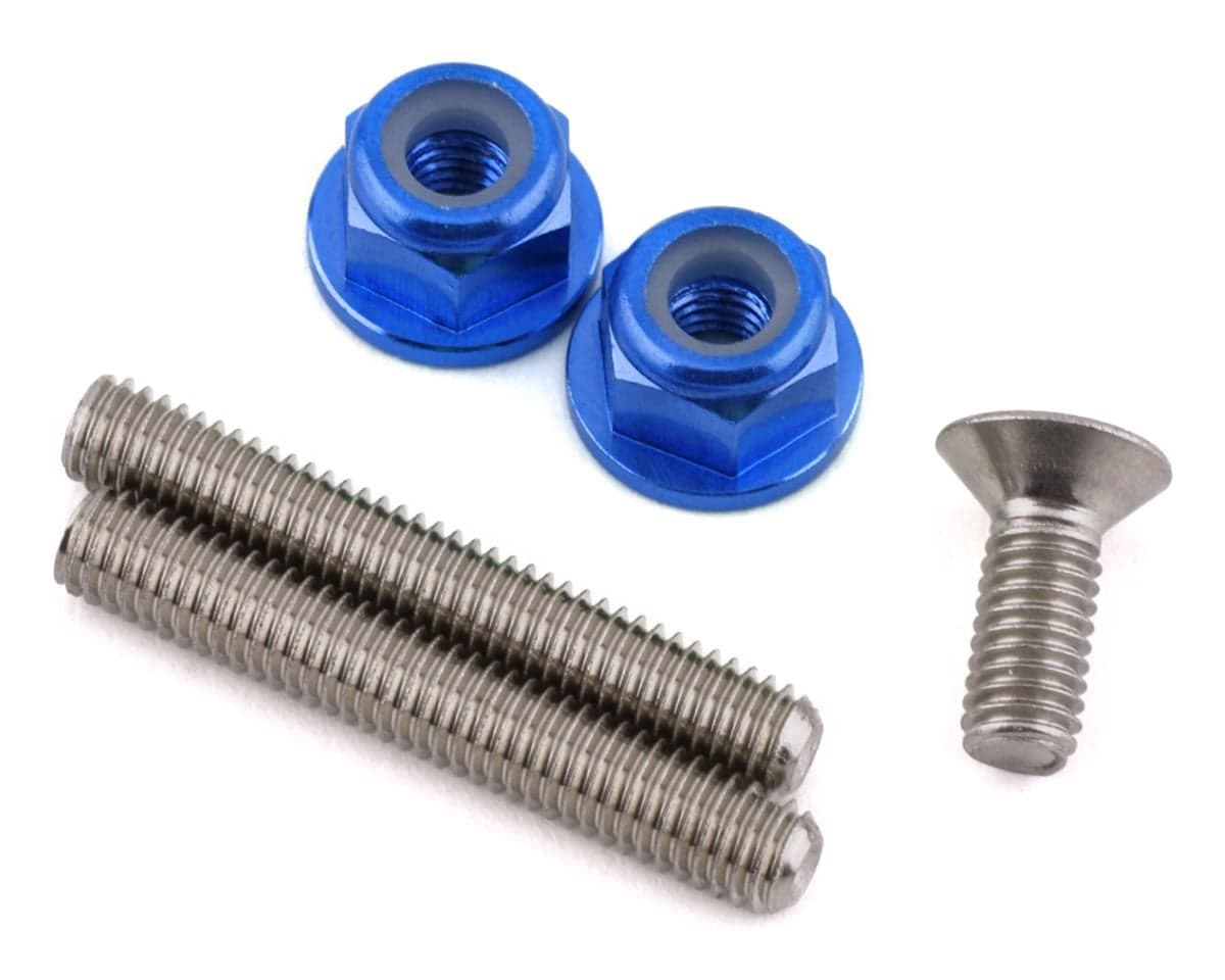 175RC Losi 22S Drag Car "Ti-Look" Lower Arm Stud Kit Kit (Blue)