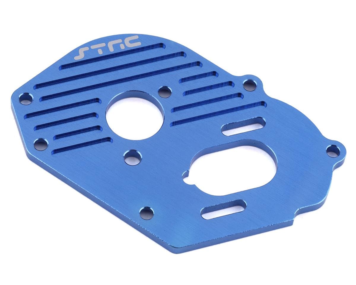 ST Racing Concepts Aluminum Heat-Sink Motor Plate for Traxxas Drag Slash (Blue)