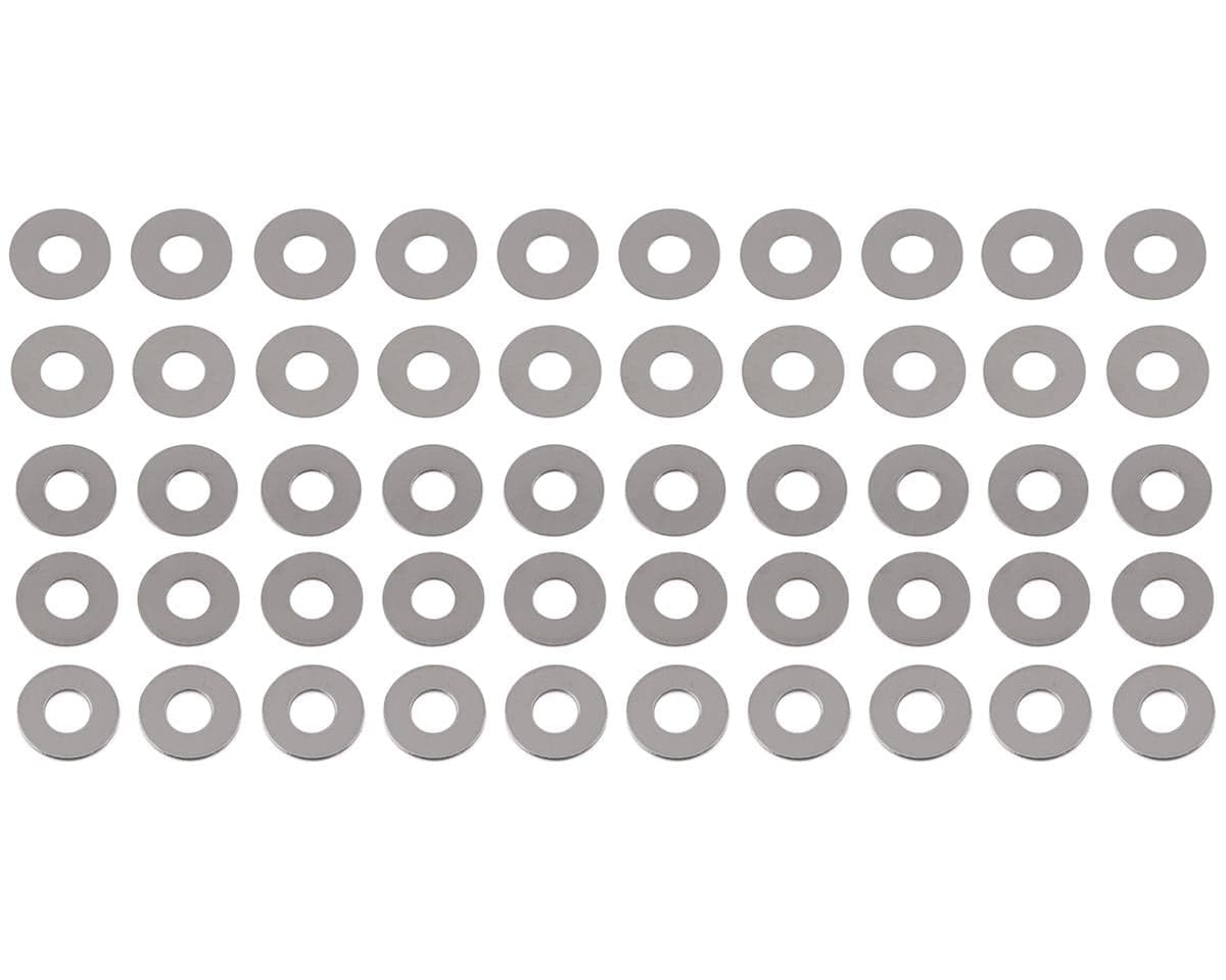 Yeah Racing 3x7mm Stainless Washer Shim Set (50) (0.1, 0.15, 0.2, 0.25, 0.3mm)