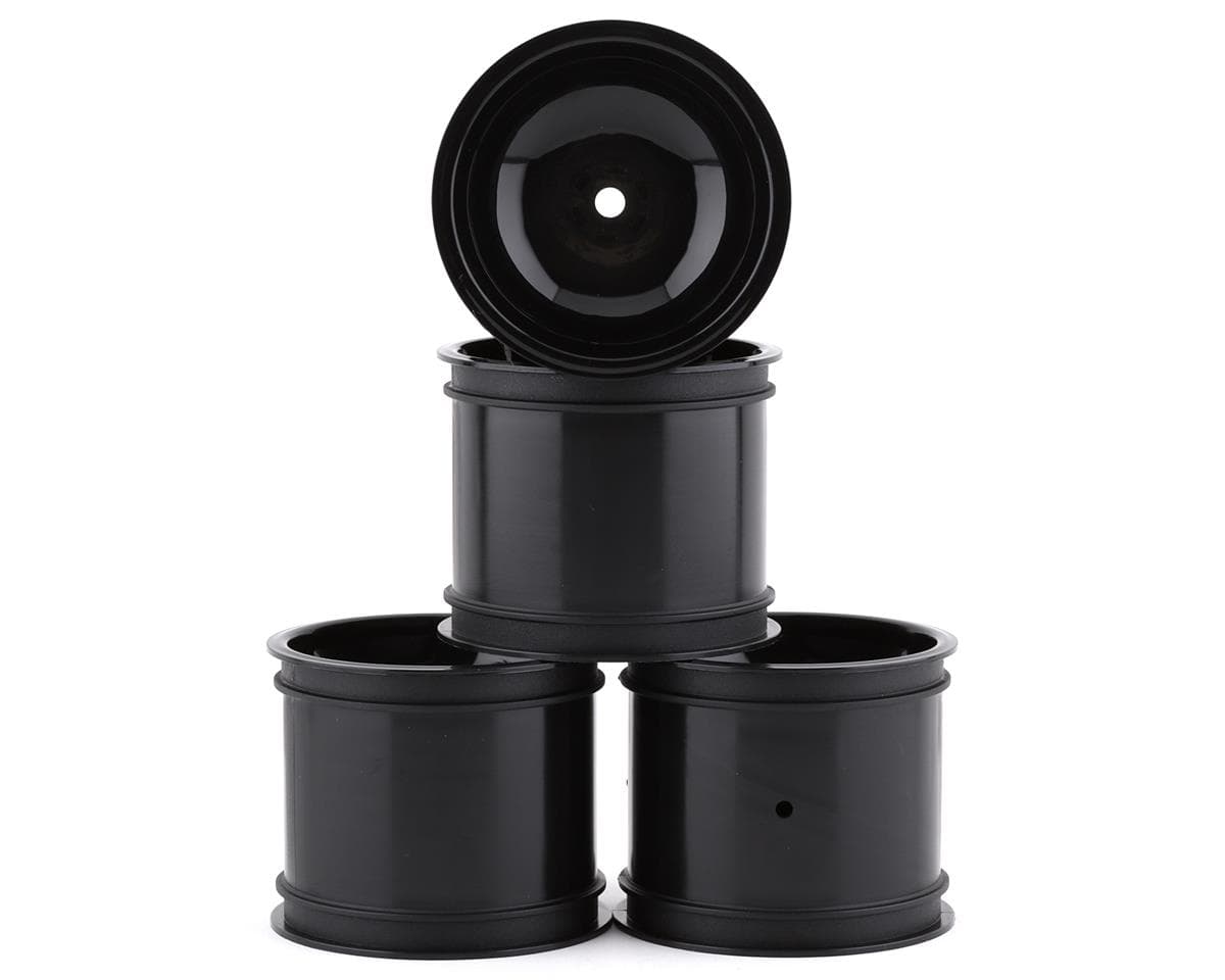 JConcepts 12mm Hex 2.2" Super Dish Rear Wheel (Black) (4) for Traxxas Rustler/Stampede