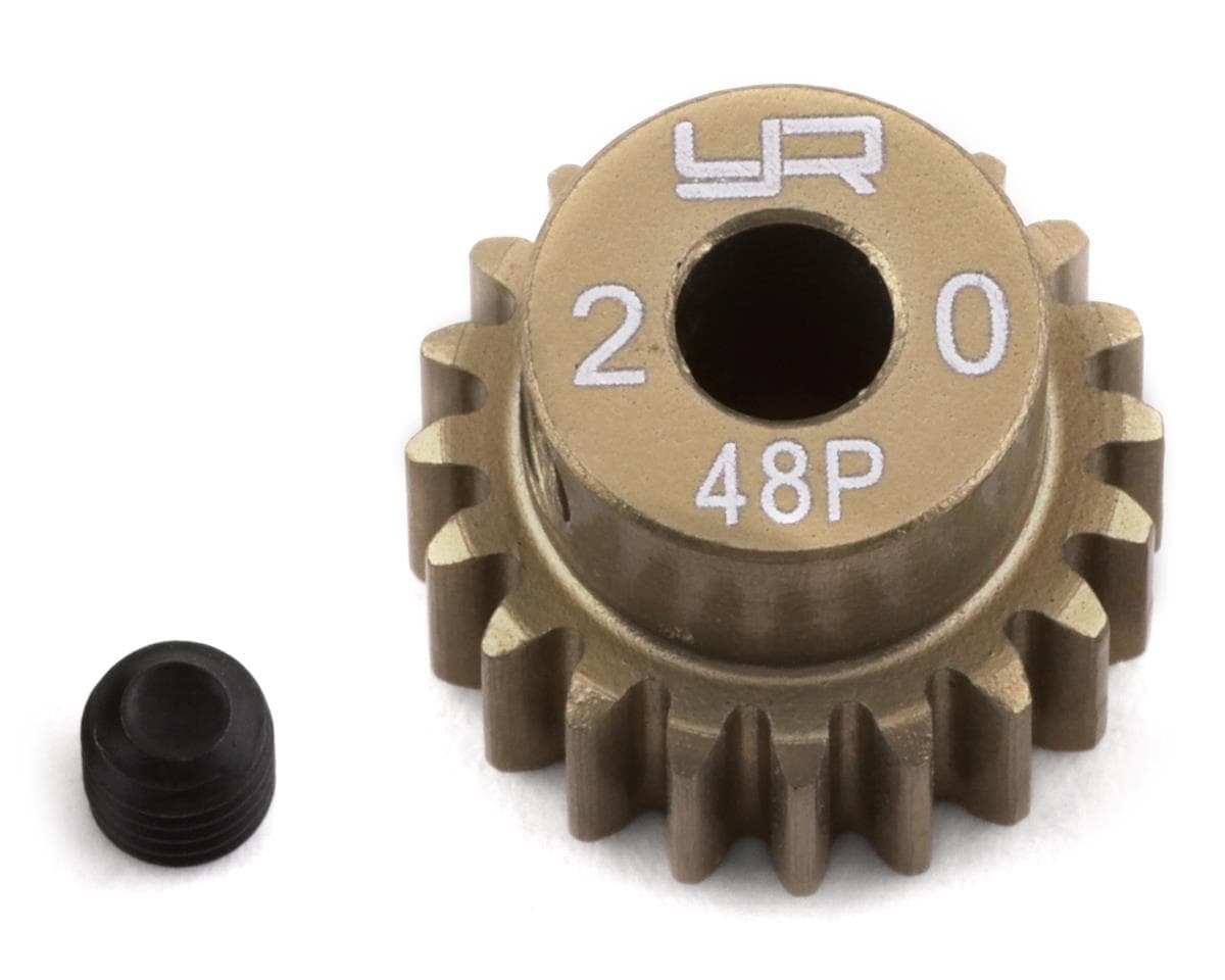 Yeah Racing 48P Hard Coated Aluminum Pinion Gear (20T) (3.17mm Bore)