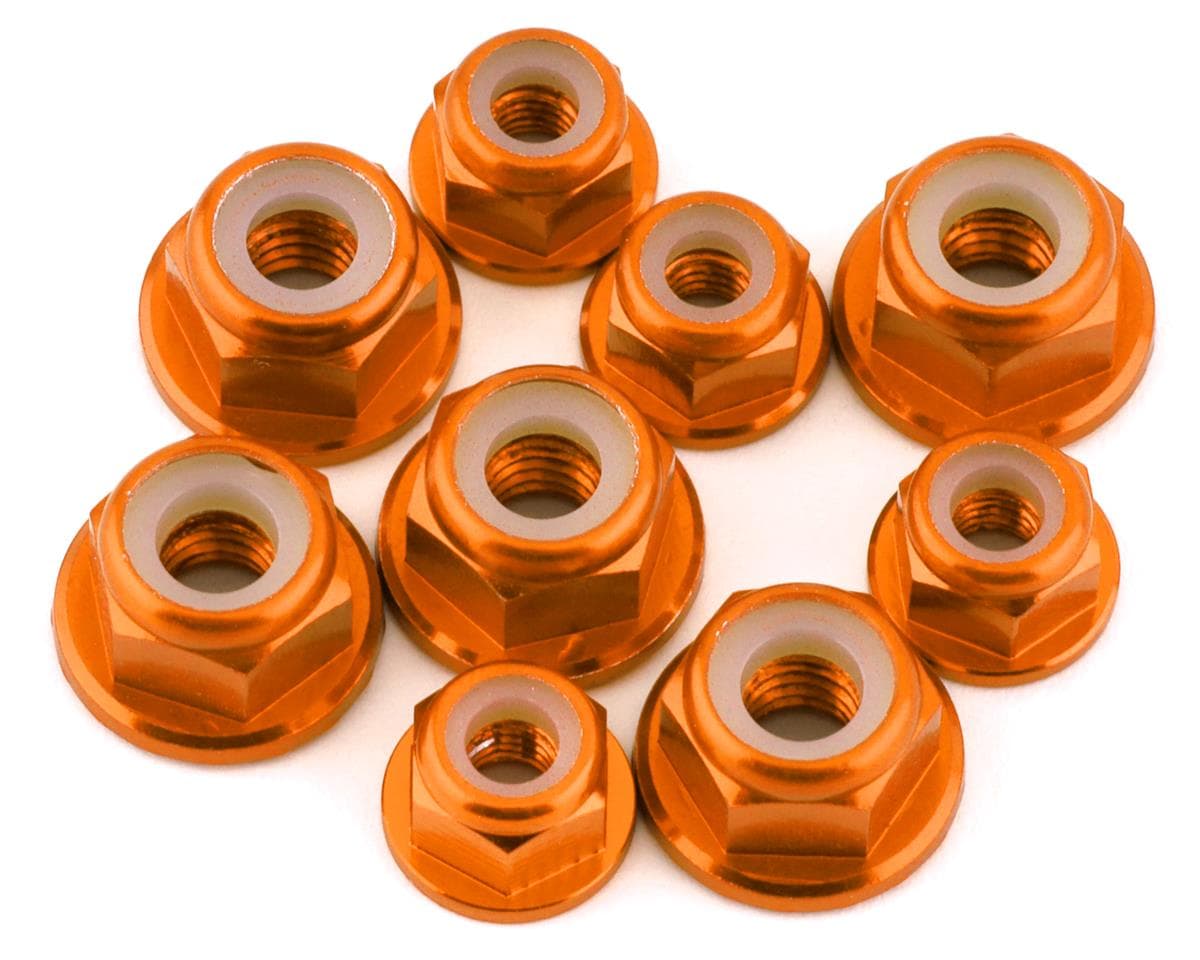 175RC Associated RB10 Aluminum Nut Kit (Orange) (9)