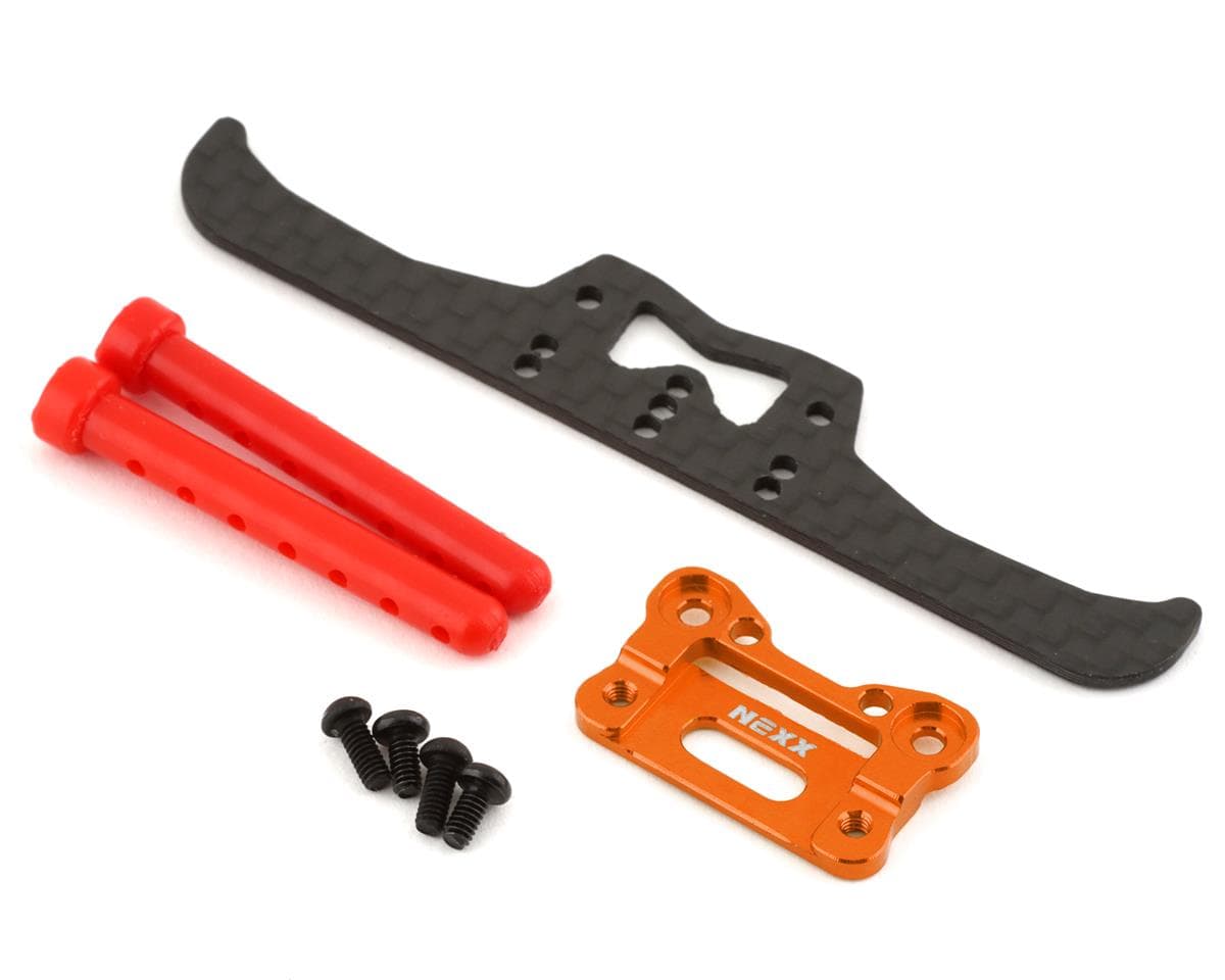NEXX Racing Mini-Z Aluminum/Carbon Front Pancar Bumper (Orange)