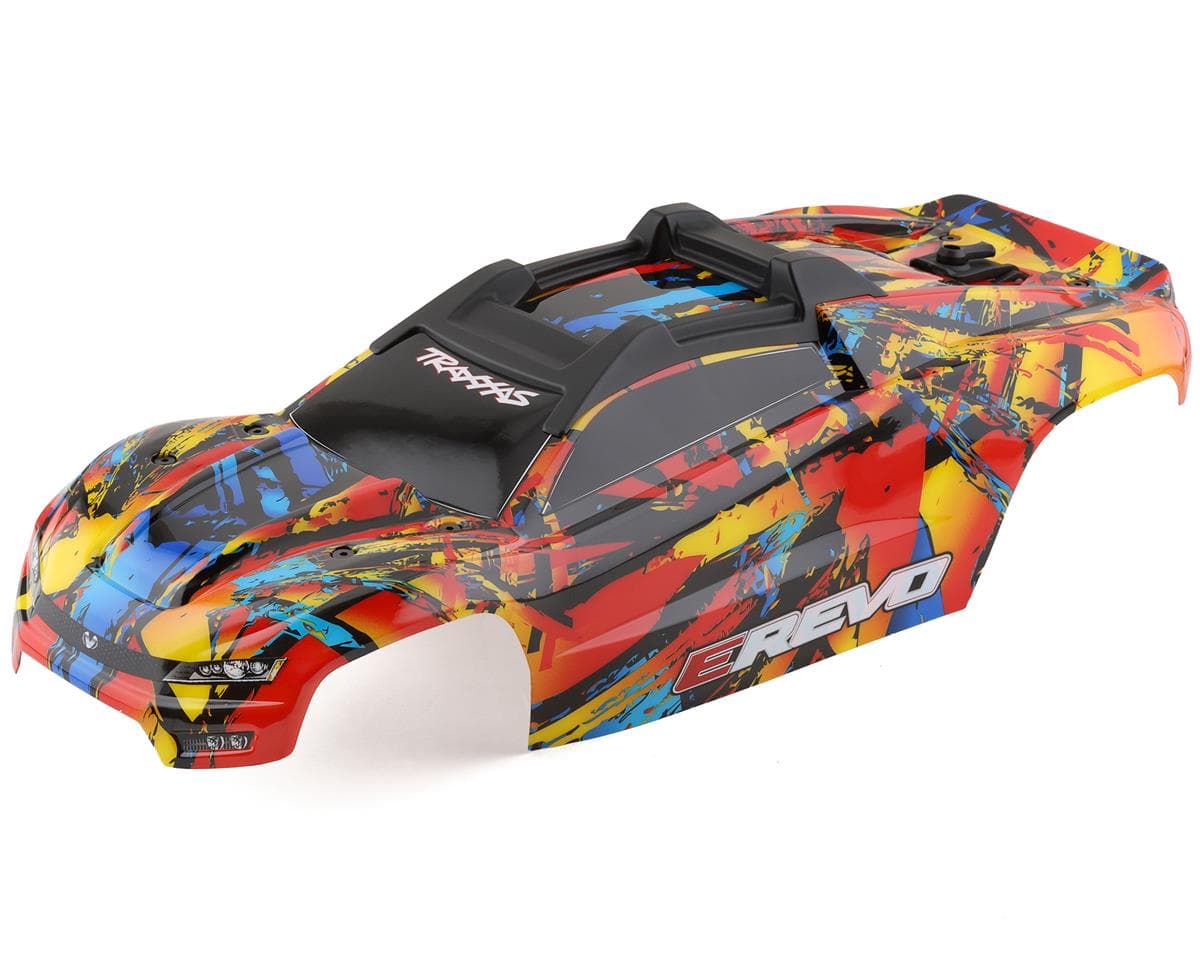 Traxxas E-Revo VXL 2.0 Pre-Painted Monster Truck Body (Solar Flare)