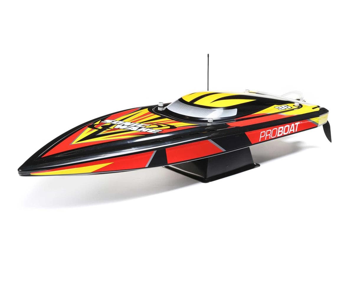Pro Boat Sonicwake 36" Self-Righting RTR Deep-V Brushless Boat (Black) w/Spektrum SLT3 2.4GHz Radio