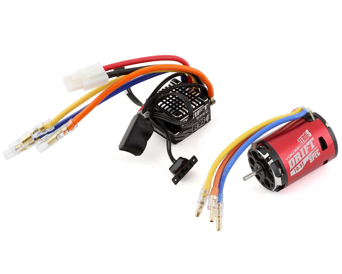 Yokomo BL-RS4 Drift Spec Sensored Brushless ESC/Zero S Drift Spec Motor Combo (10.5T) (Red)