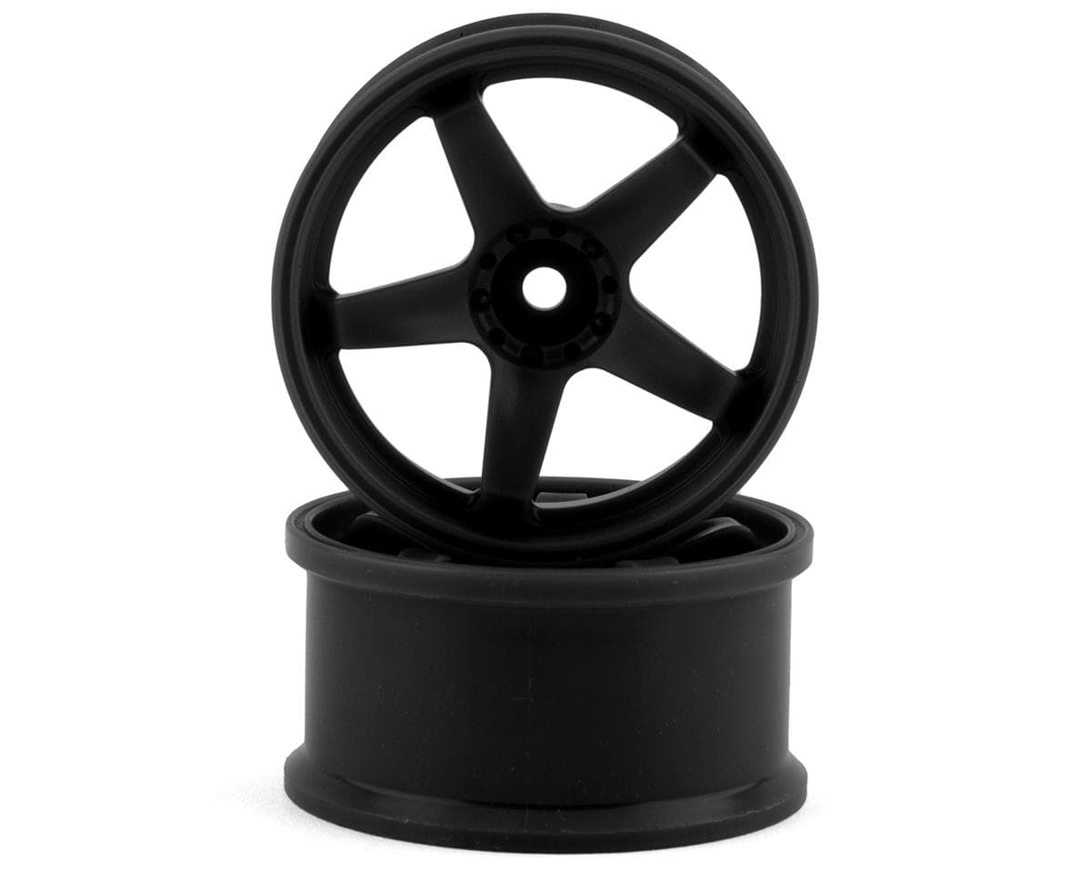 Topline N Model V3 High Traction Drift Wheels (Black) (2) (5mm Offset) w/12mm Hex