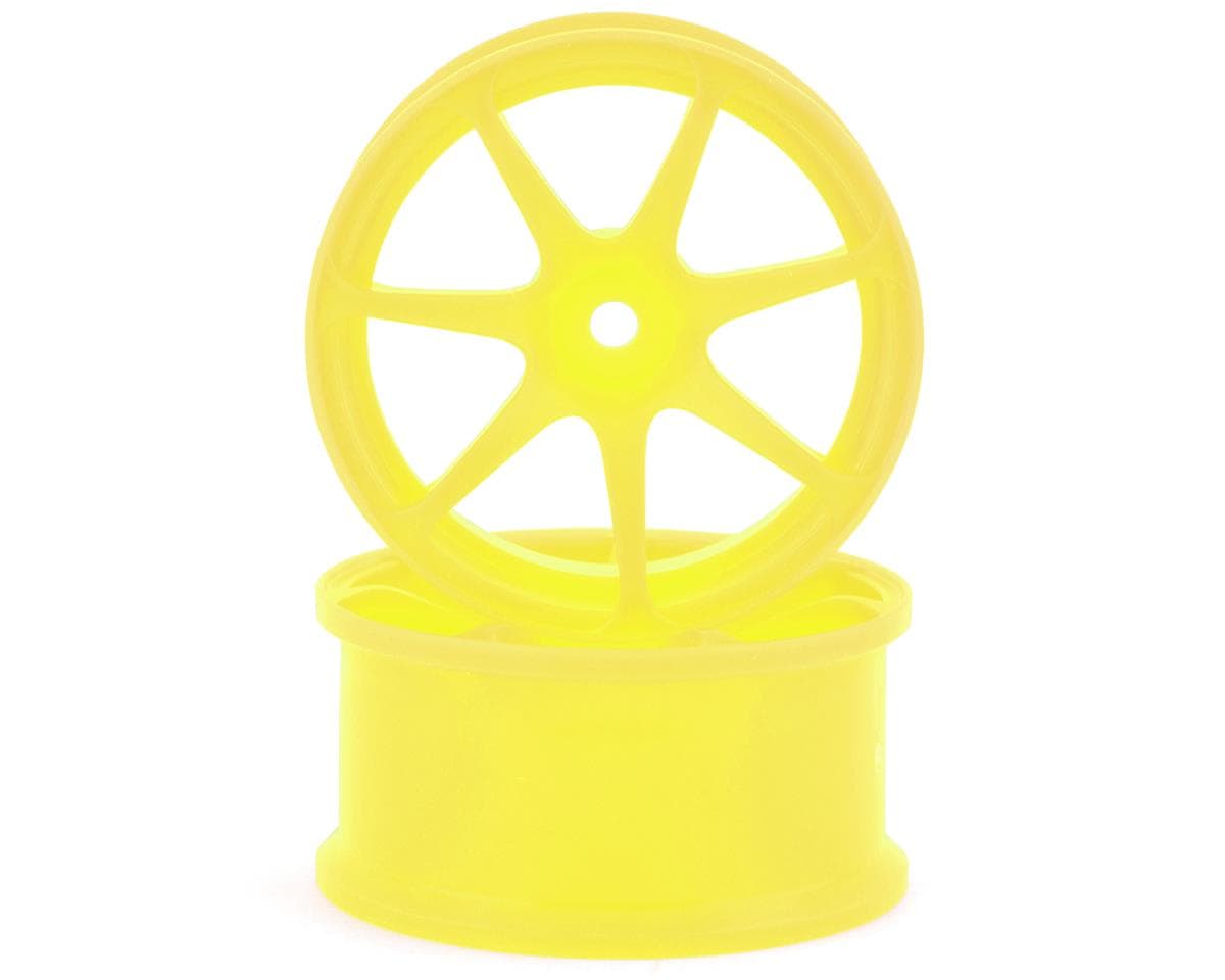 Integra AVS Model T7 High Traction Drift Wheel (Yellow) (2) (5mm Offset) w/12mm Hex