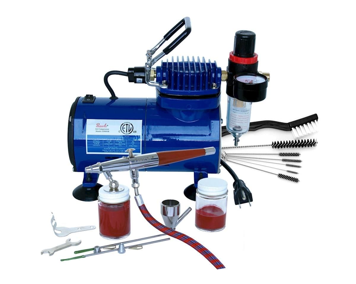 Paasche Airbrush & Compressor :VLSET, D500SR, DVDVL & AC7
