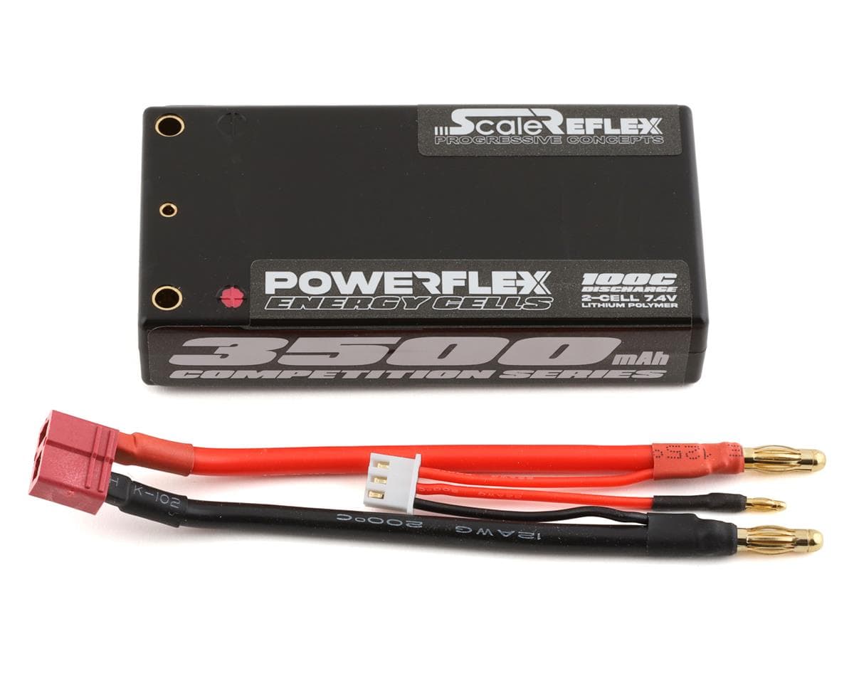 Scale Reflex 2S LiPo Battery 100C w/4mm Bullets (7.4V/3500mAh)