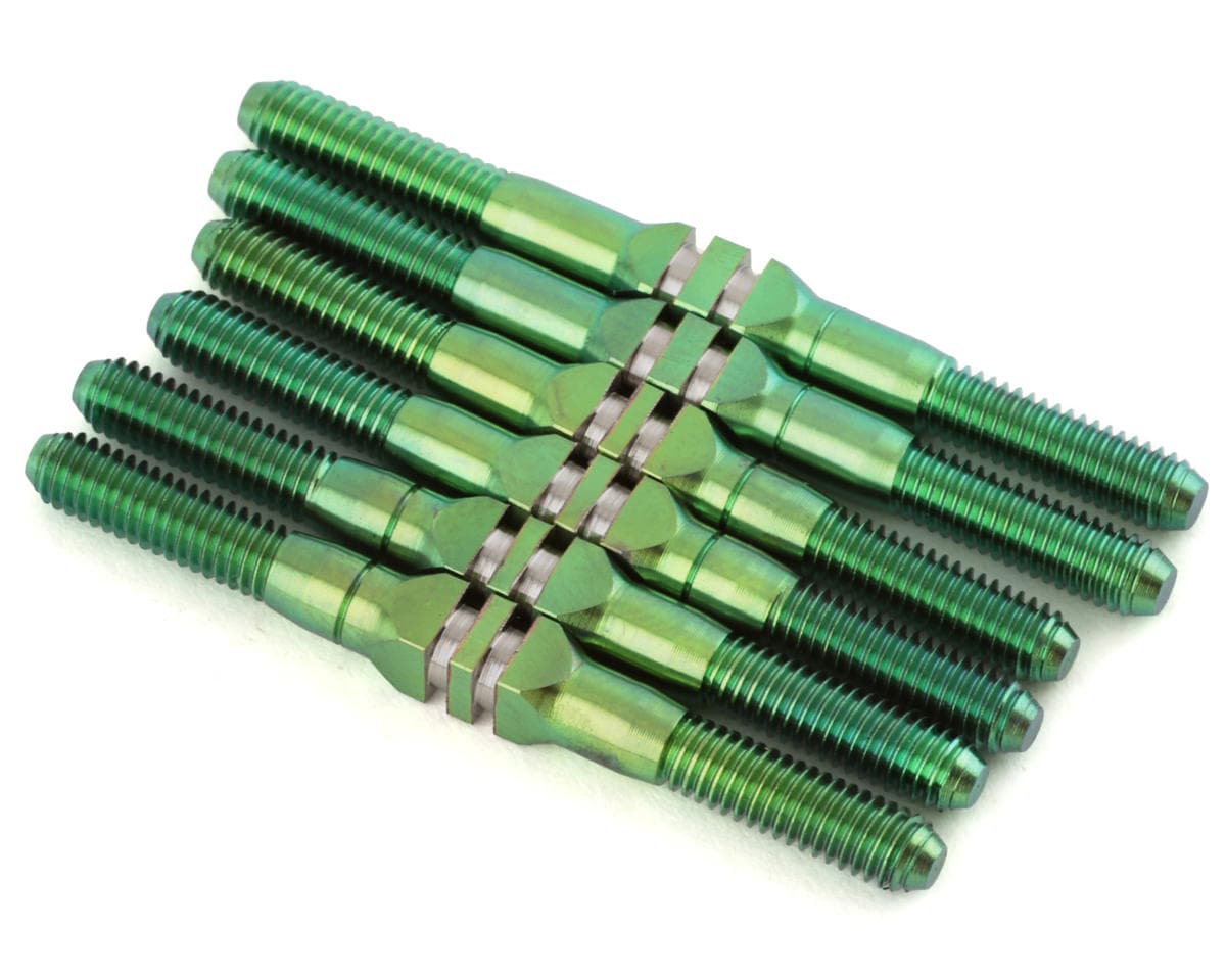 Whitz Racing Products HyperMax B74.2/B74.2D 3.5mm Titanium Turnbuckle Kit (Green)