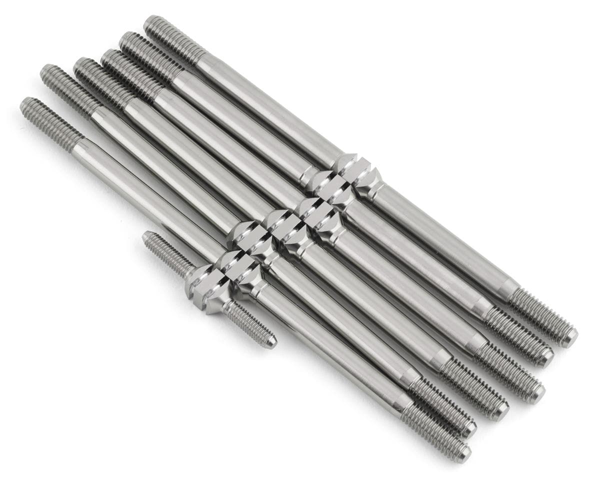J&T Bearing Co. TLR 8IGHT-XT Titanium "Milled" Turnbuckle (Natural)