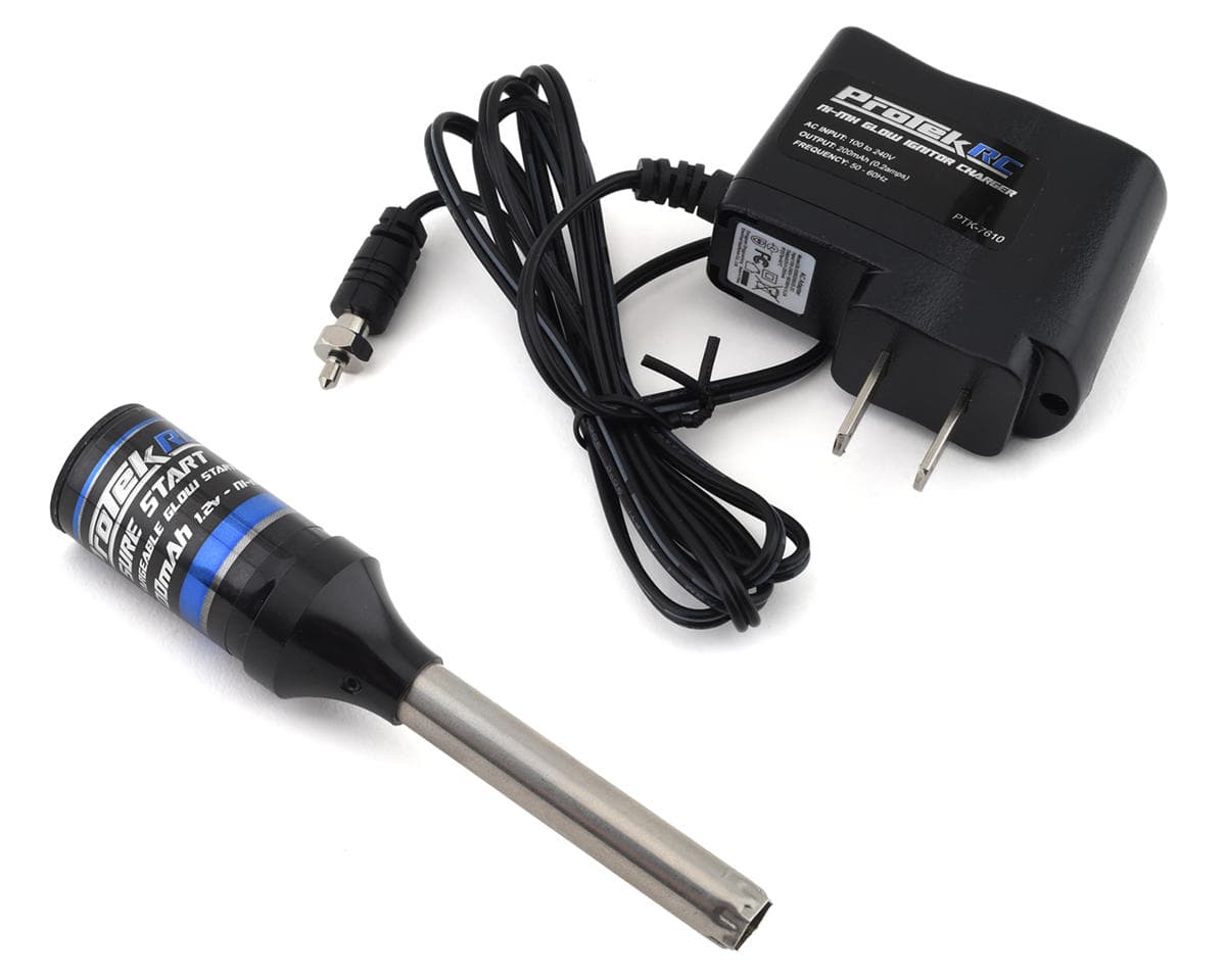 ProTek RC "SureStart 2" Rechargeable Glow Igniter Bundle (1.2V/5000mAh) w/Wall Charger