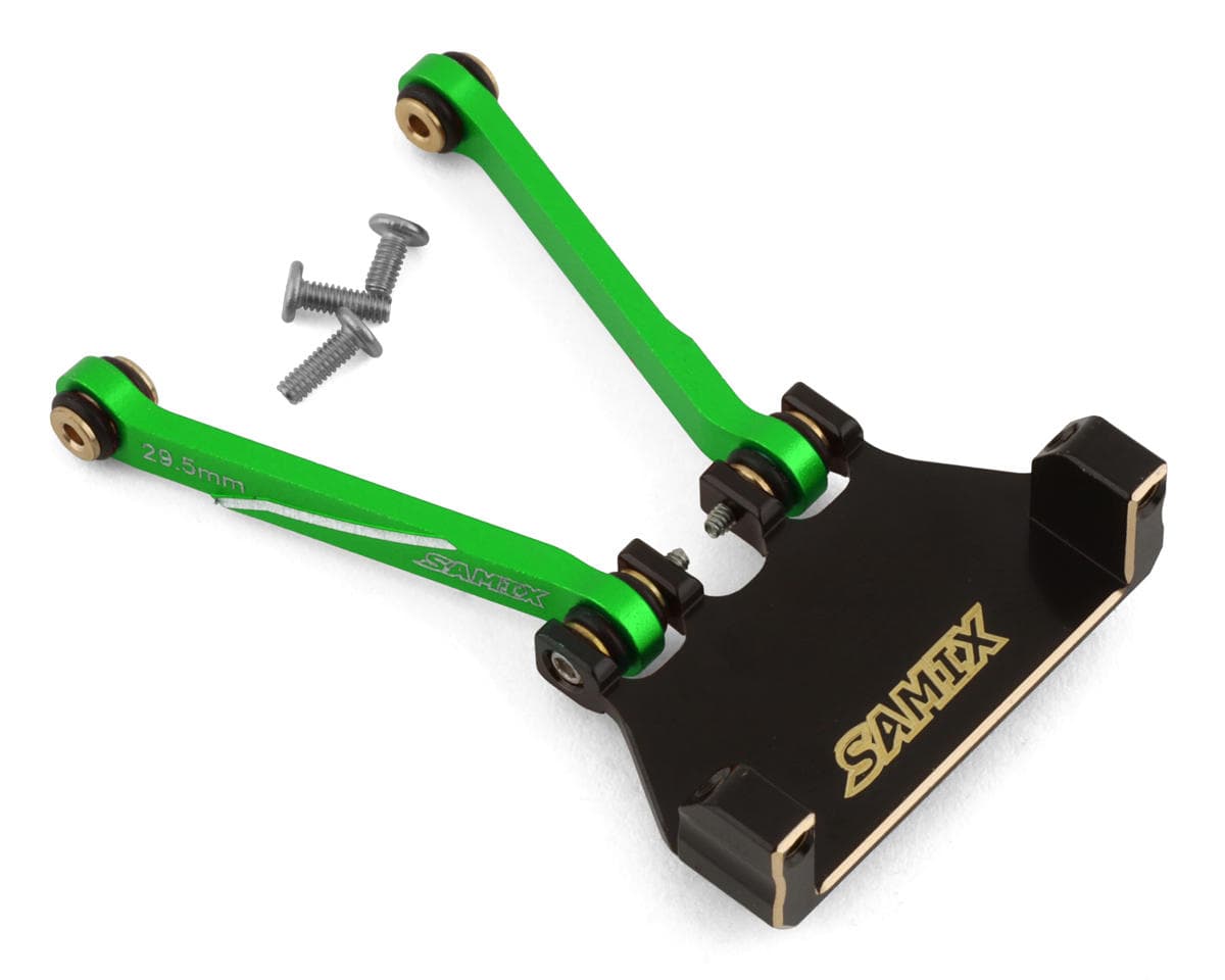 Samix SCX24 Brass Servo Mount & Aluminum 4-Link w/29.5mm Links (Green) (EcoPower/Emax) (7g)