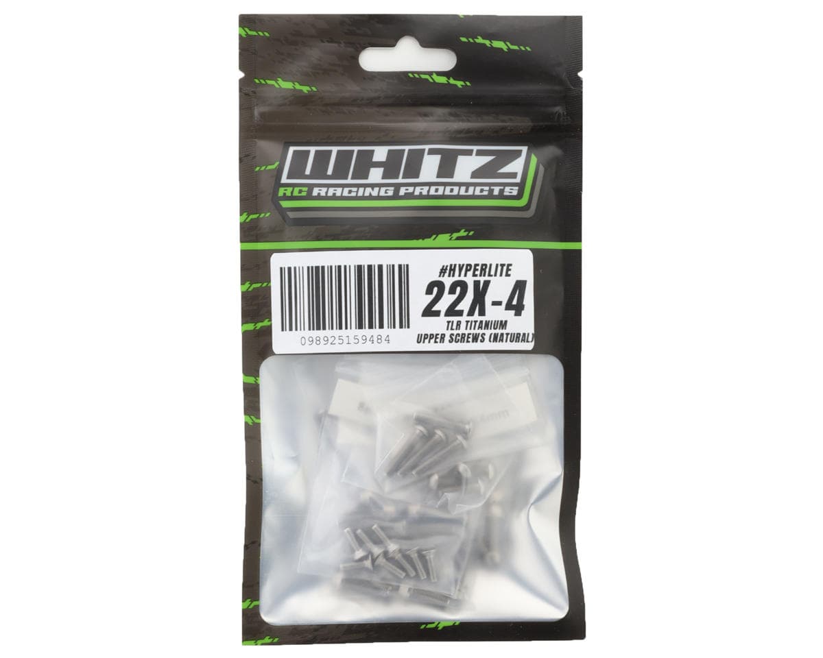 Whitz Racing Products HyperLite TLR 22X-4 Titanium Upper Screw Kit (Silver) (2.5mm Deep Socket)