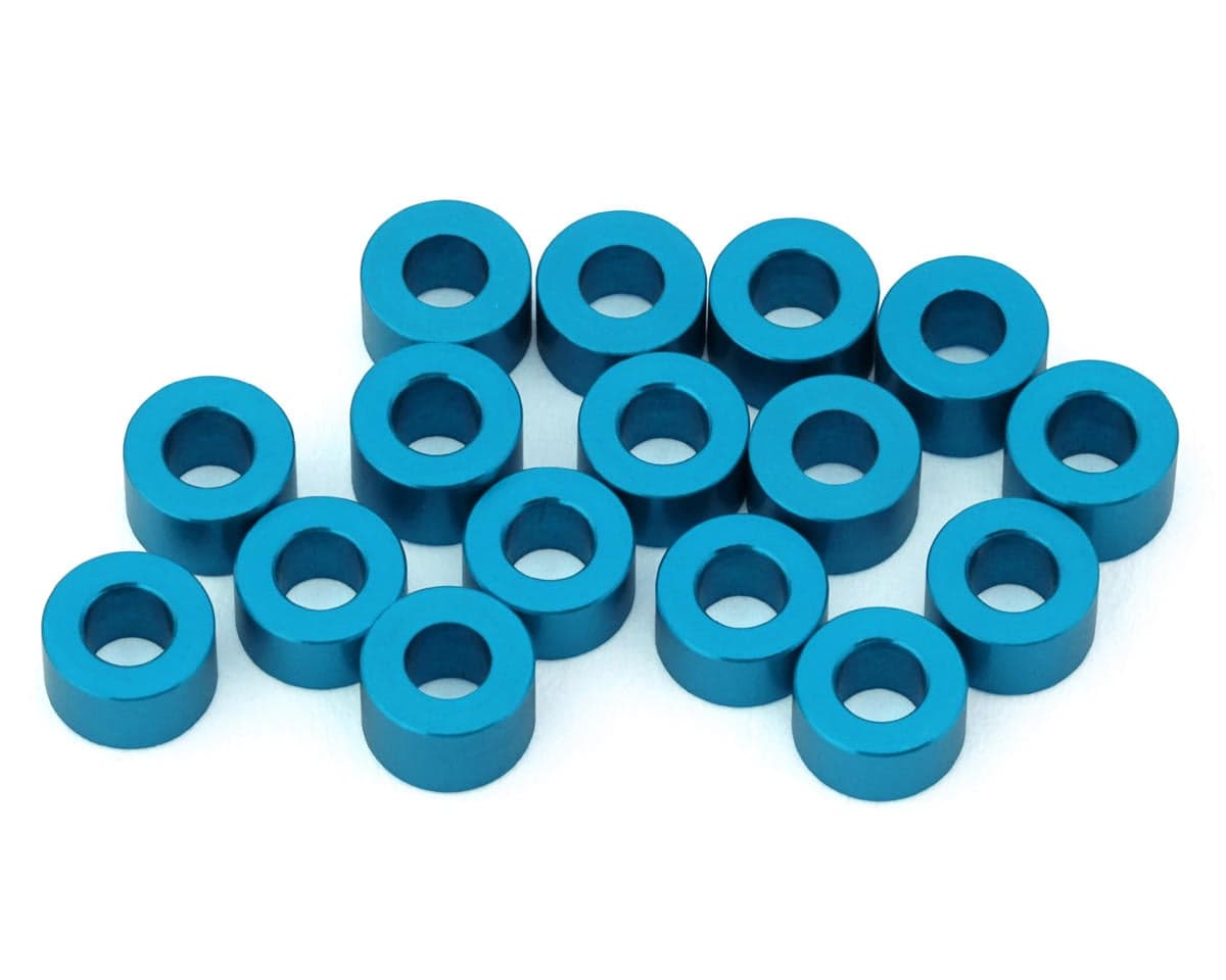 Team Brood 3x6mm 6061 Aluminum Ball Stud Washers Extra Large Kit (Light Blue) (16)