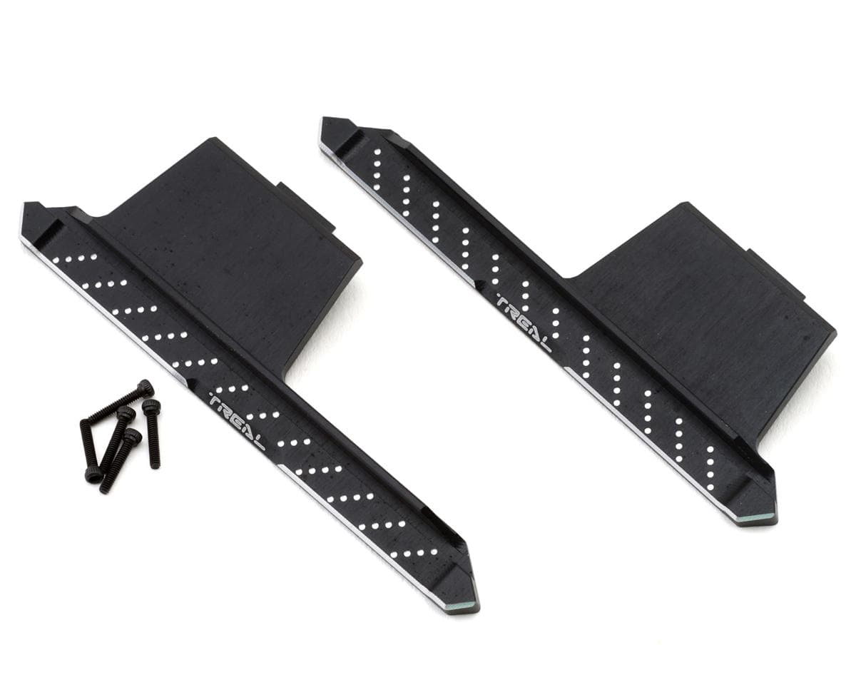 Treal Hobby Axial SCX24 Gladiator Aluminum Side Step Rock Slider Running Board (Black) (2)