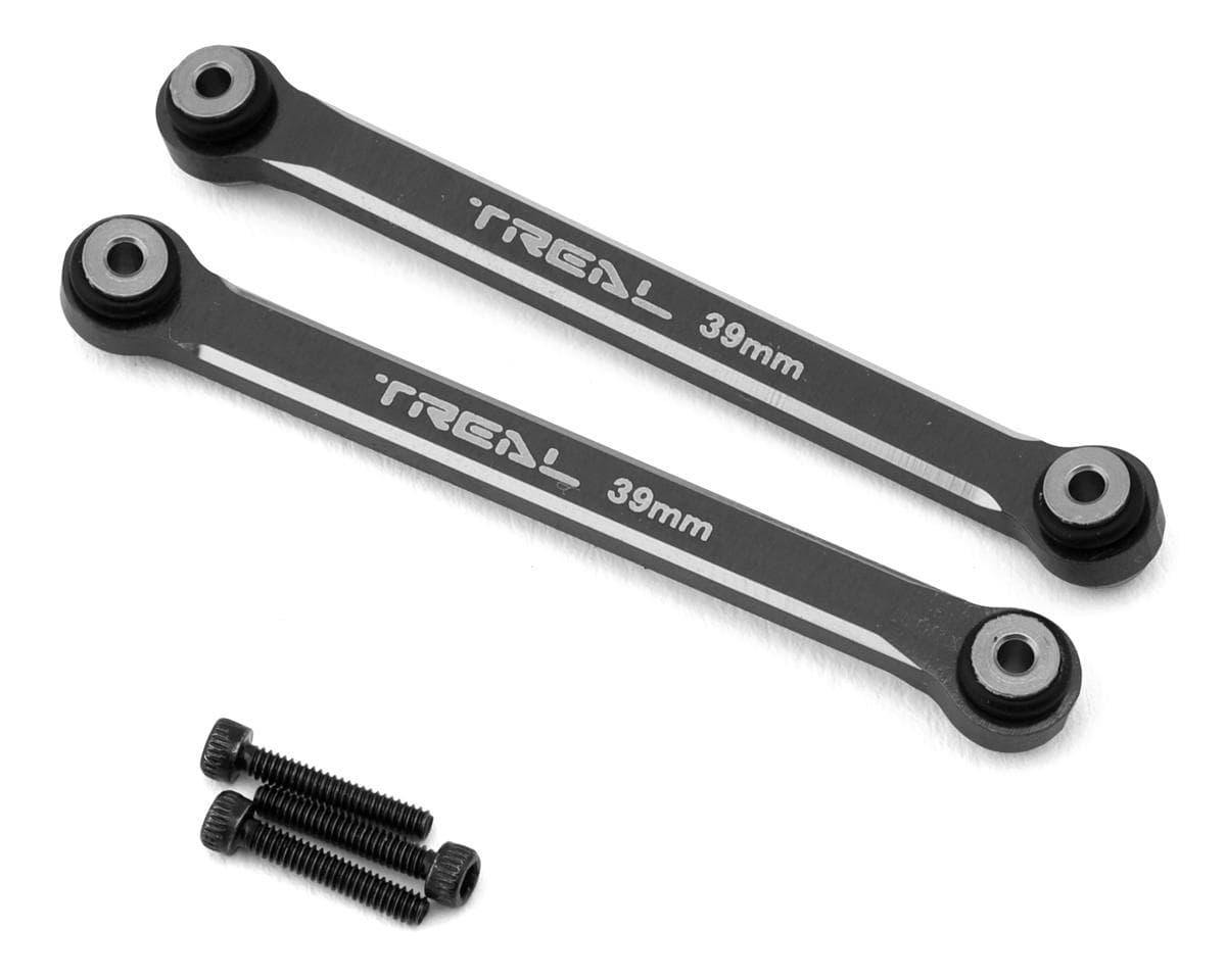 Treal Hobby Axial SCX24 Aluminum 4-Link Conversion (Grey) (2) (39mm) (C10/Bronco/Wrangler/Gladiator)