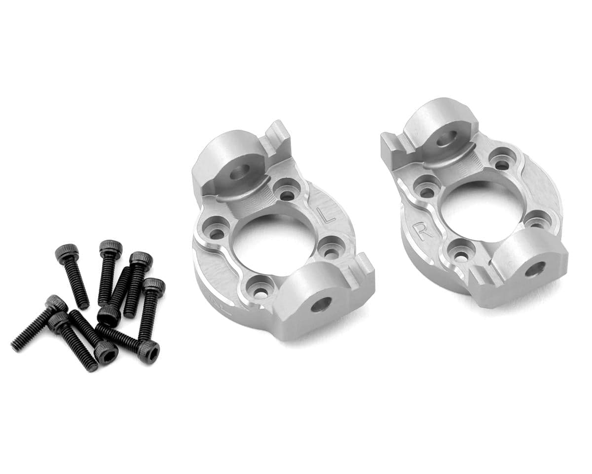 Treal Hobby Losi® LMT™ Aluminum Front C-Hub Spindle Carrier Set (Silver) (2) (5°)