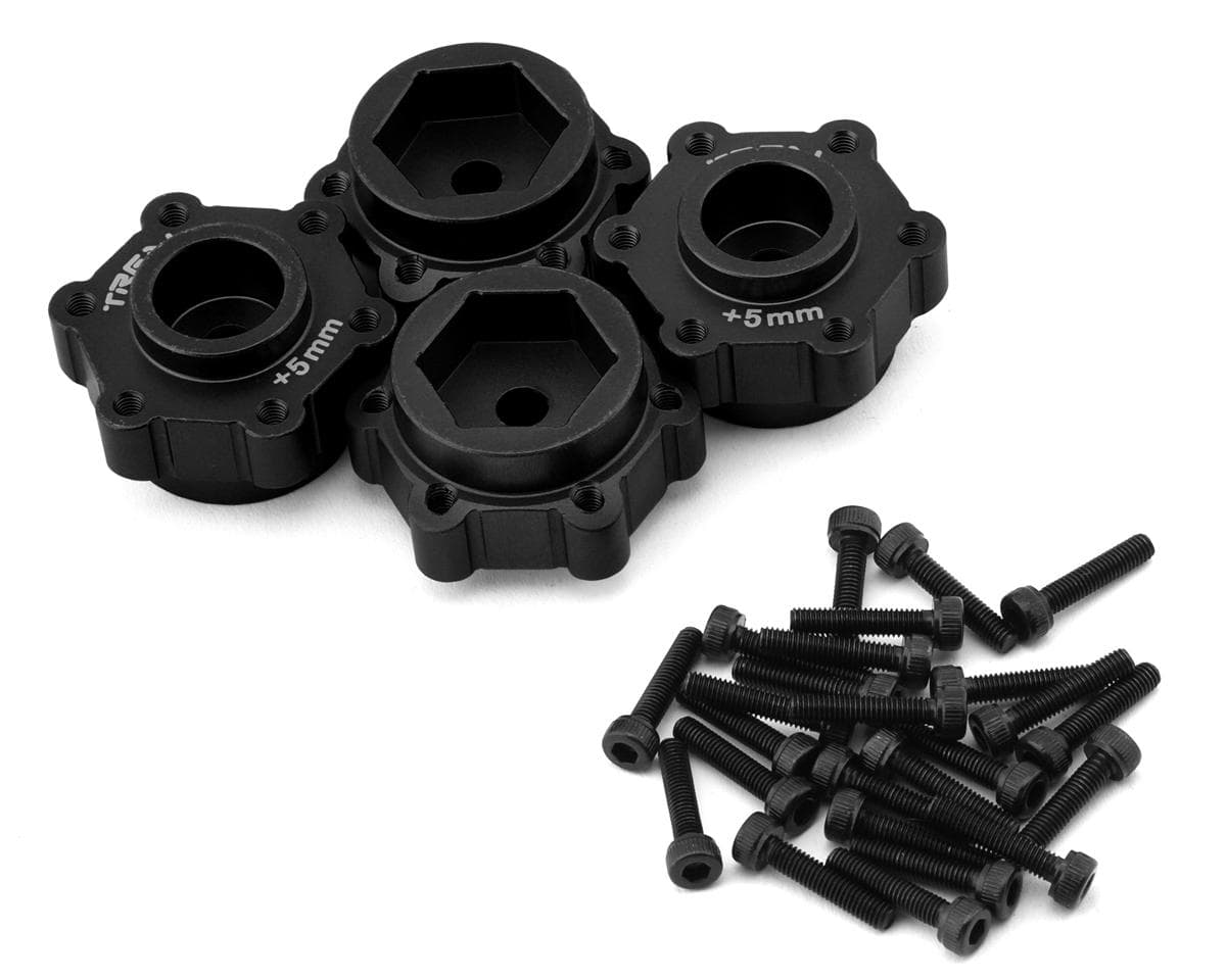 Treal Hobby Losi LMT V2 Aluminum Wheel Hub Spacer (Black) (4) (+5mm)