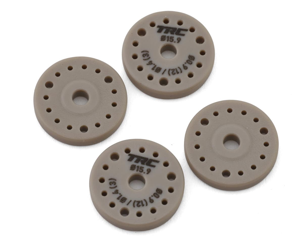 Throttlefinger Racing Concepts Flat Shock piston (4) (0.9mm x 12 + 1.4mm x 3) (HB/WRC)