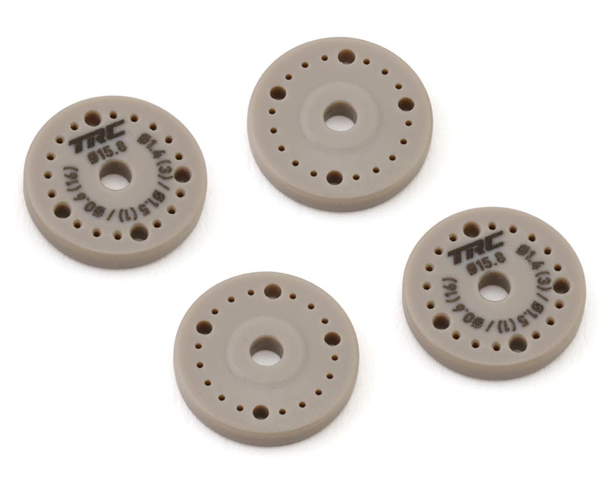 Throttlefinger Racing Concepts Flat Shock piston (4) (1.4mm x 3 + 1.5mm x 1 + 0.6mm x 16) (HB/WRC)
