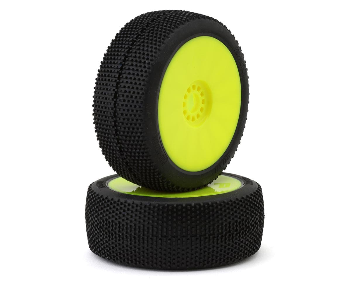 Pro-Motion T-38 1/8 Buggy Pre-Mount Tires (Yellow) (2) (Super Soft)