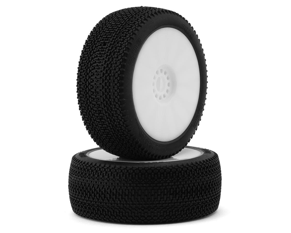 Pro-Motion Phantom 1/8 Buggy Pre-Mount Tires (White) (2) (Clay)