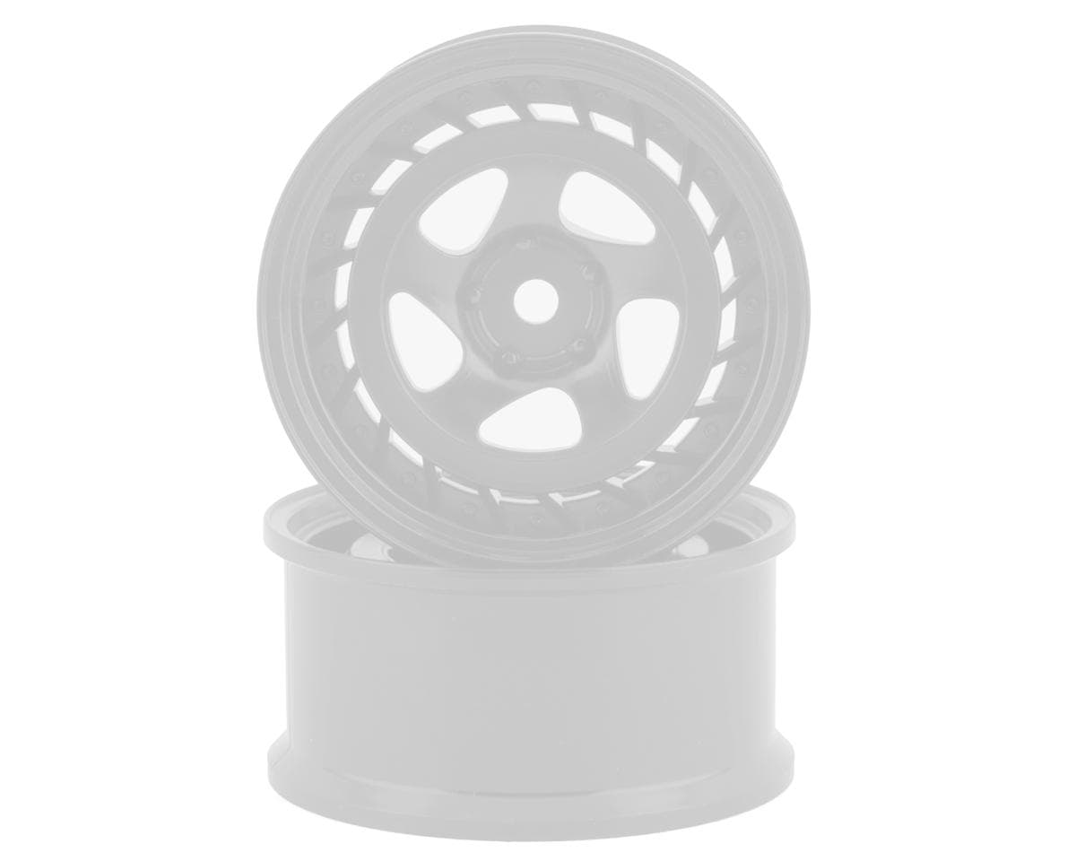 RC Art SSR Formula Aero 5-Spoke Drift Wheel (White) (6mm Offset)