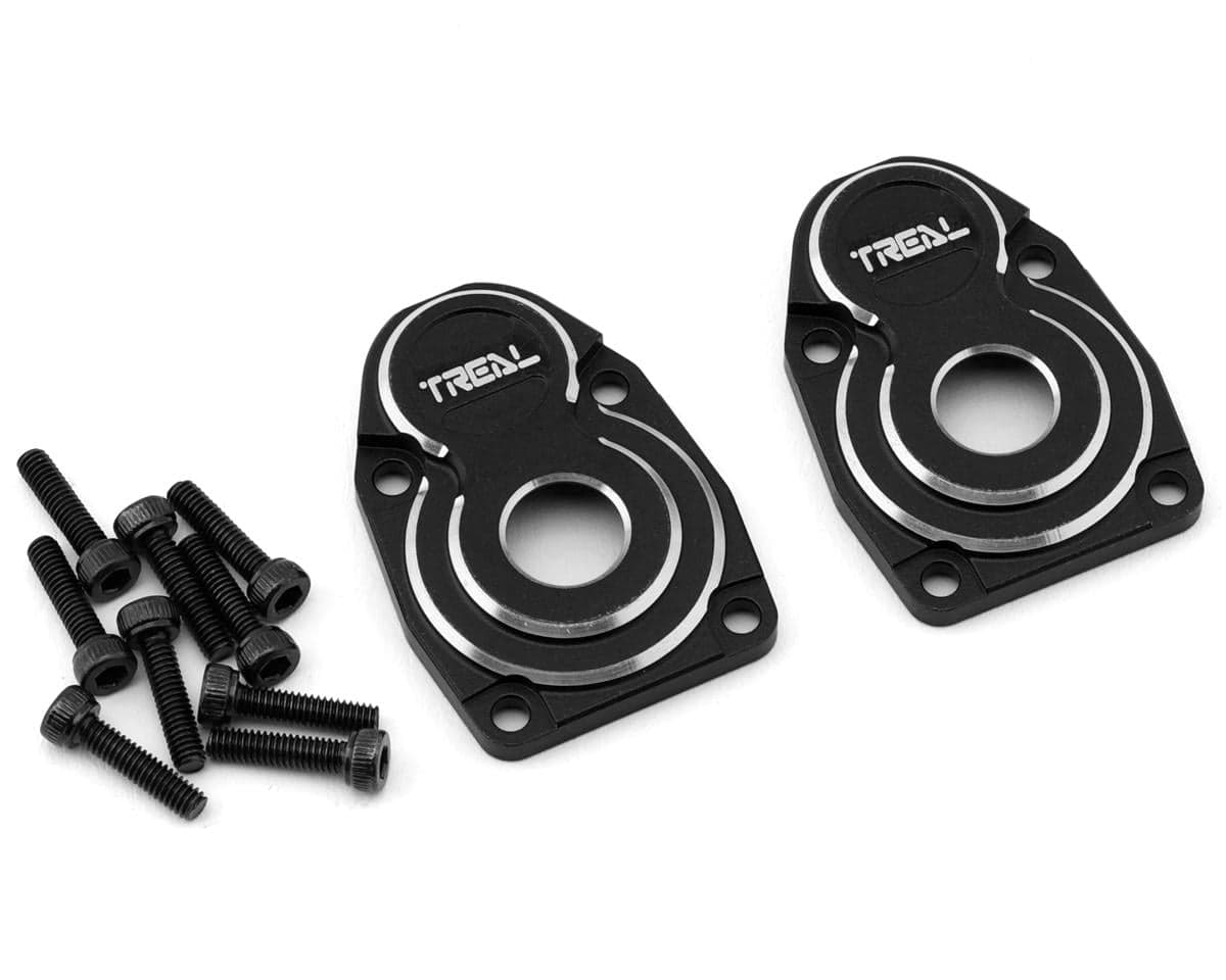 Treal Hobby Axial Capra CNC Aluminum Outer Portal Covers (Black)