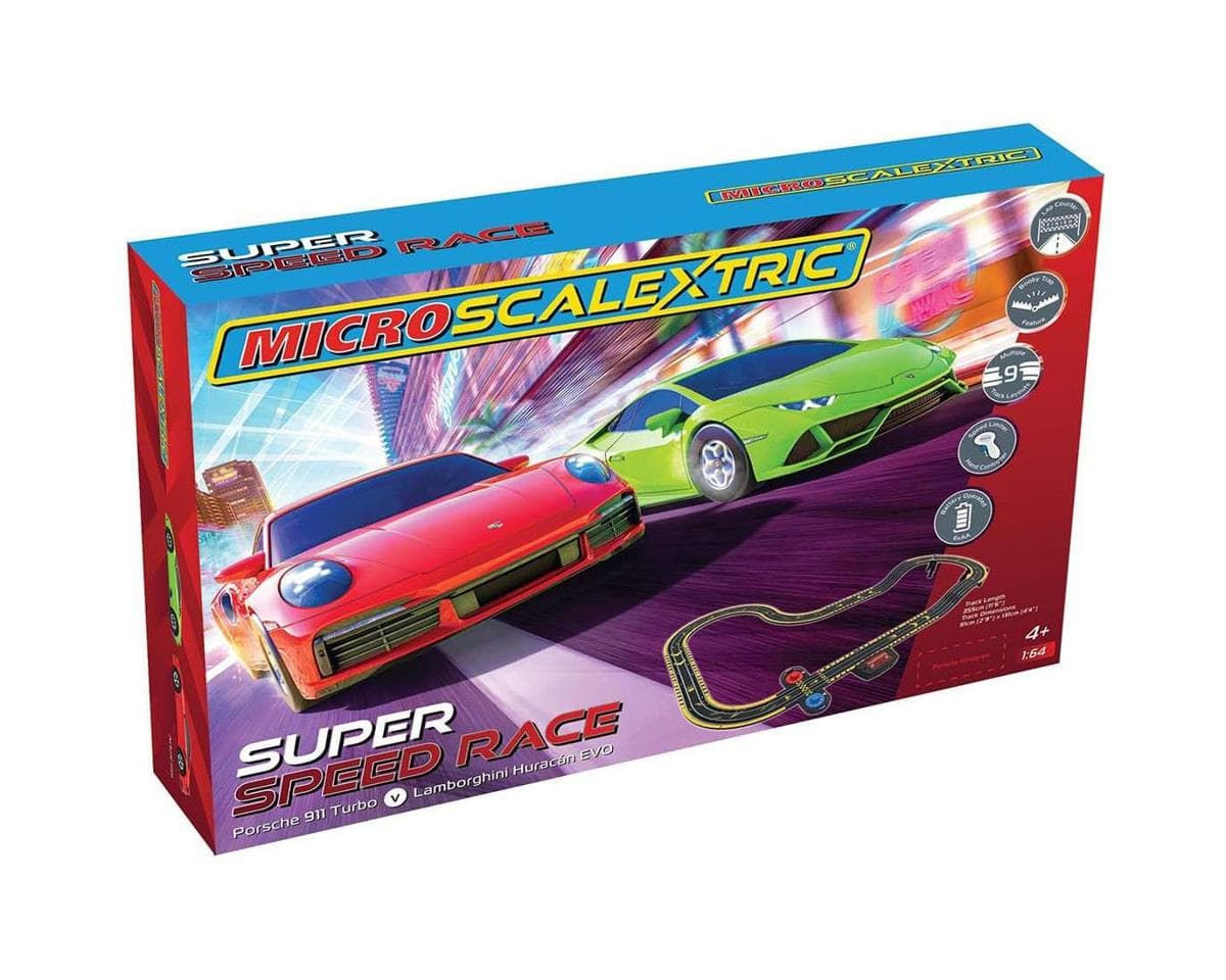 Scalextrics Micro Scalextric Super Speed Race Set - Lamborghini vs Porsc
