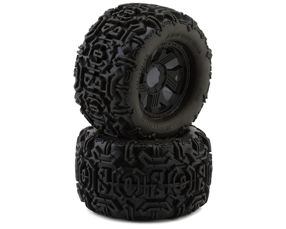 DuraTrax Warthog MT 3.8" Pre-Mounted Truck Tires (Black) (2) w/17mm Hex