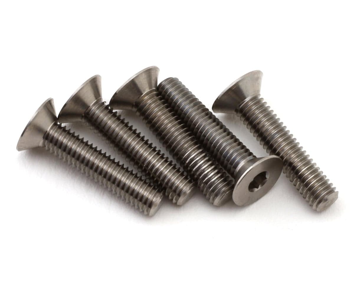 1UP Racing 3mm Titanium Pro Duty Flat Head Screws (5) (3x14mm)