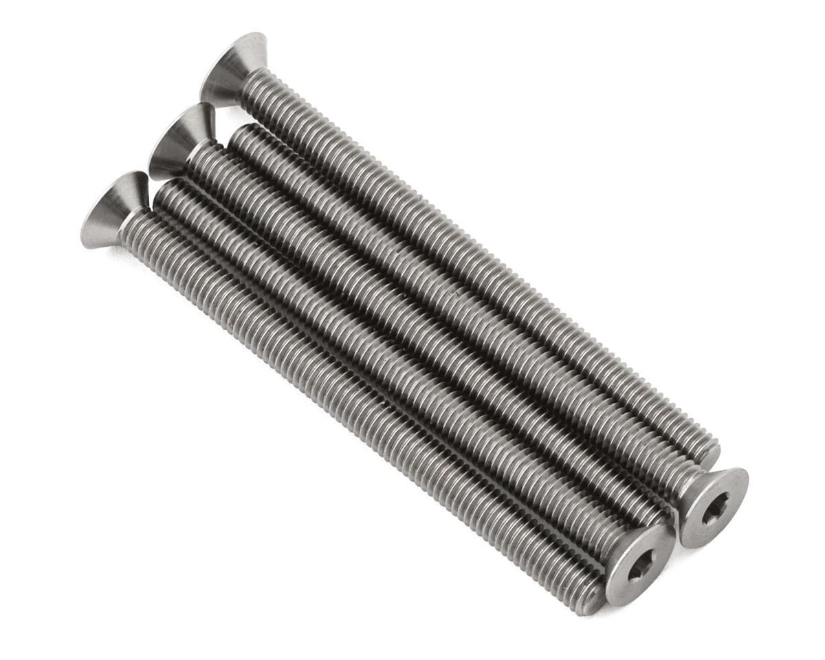 1UP Racing 3mm Titanium Pro Duty Flat Head Screws (5) (3x40mm)