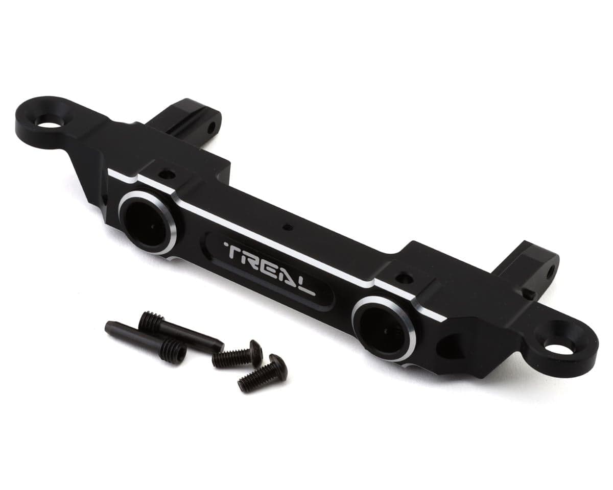 Treal Hobby SCX6 Aluminum Rear Bumper & Body Mount (Black)